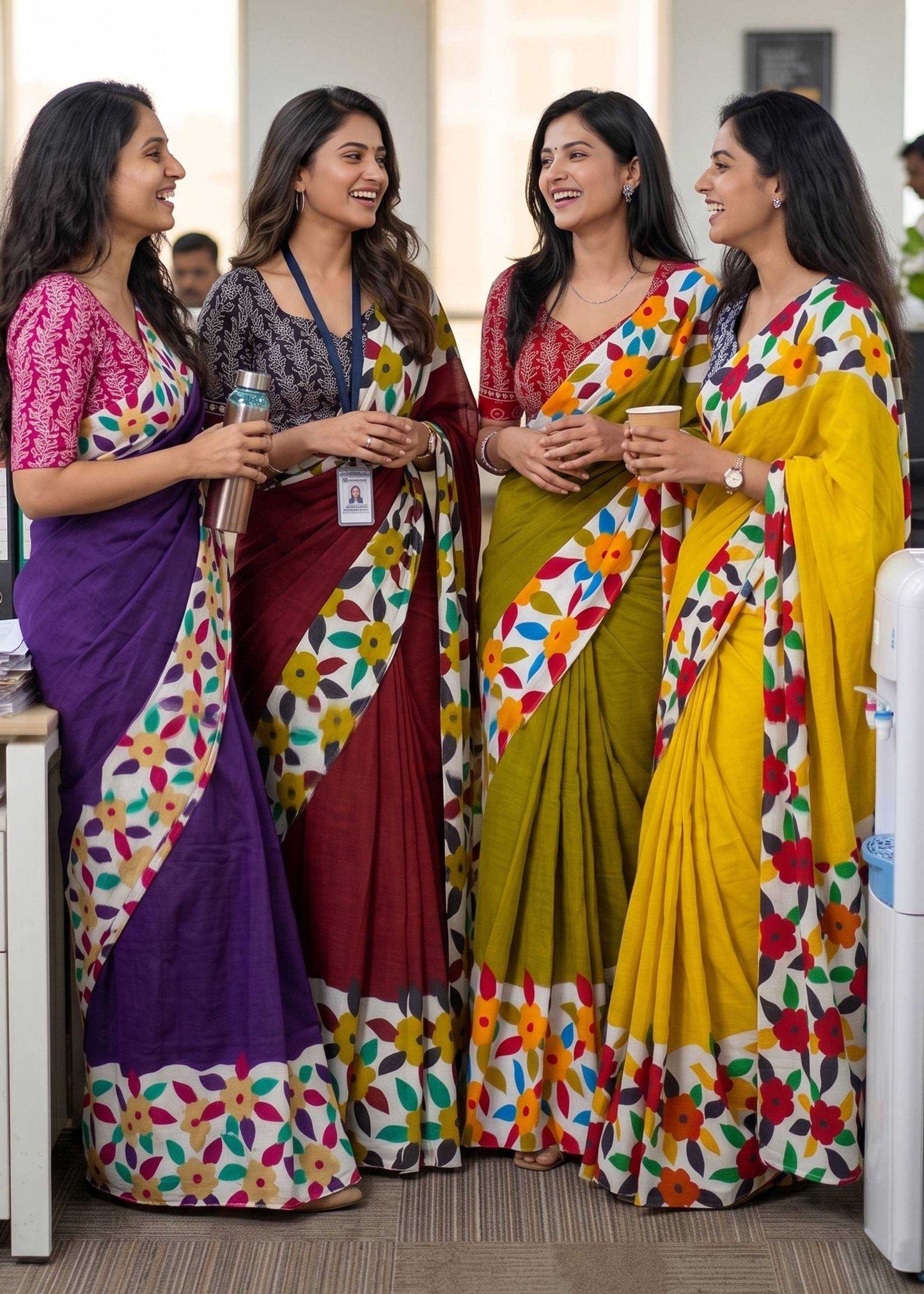 Cotton Block Print Saree