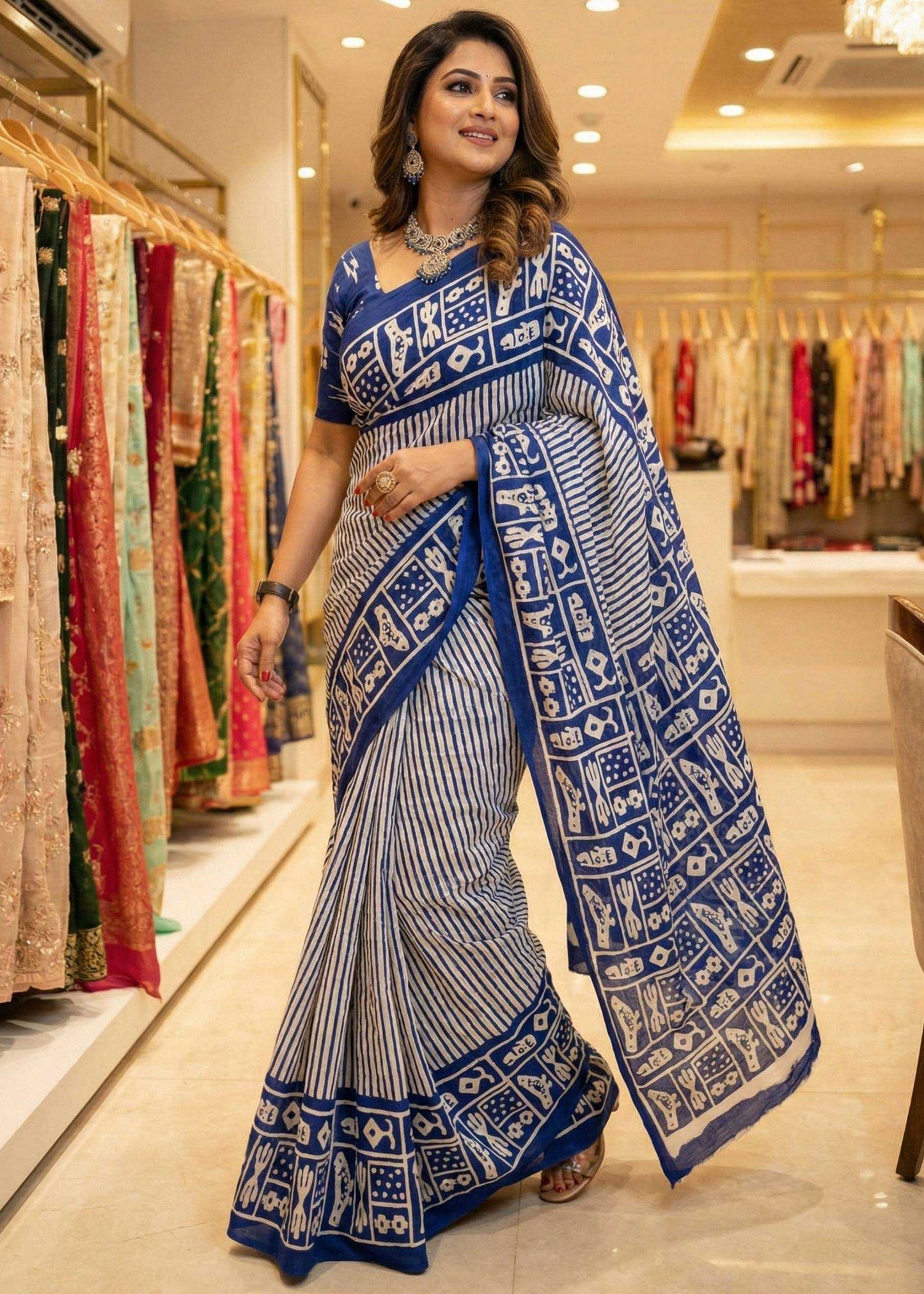 Pure Cotton Designer Saree
