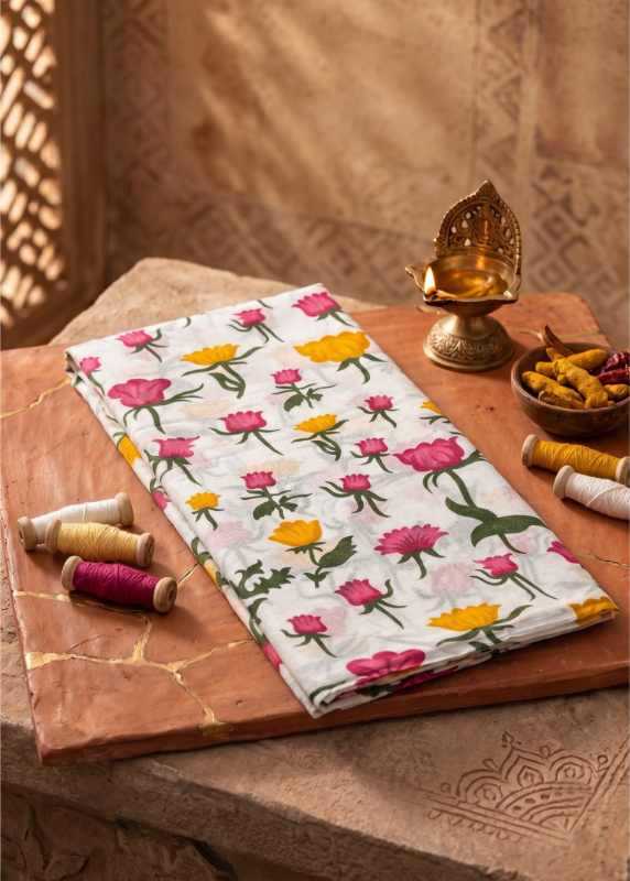 Pure Cotton Block Print Saree