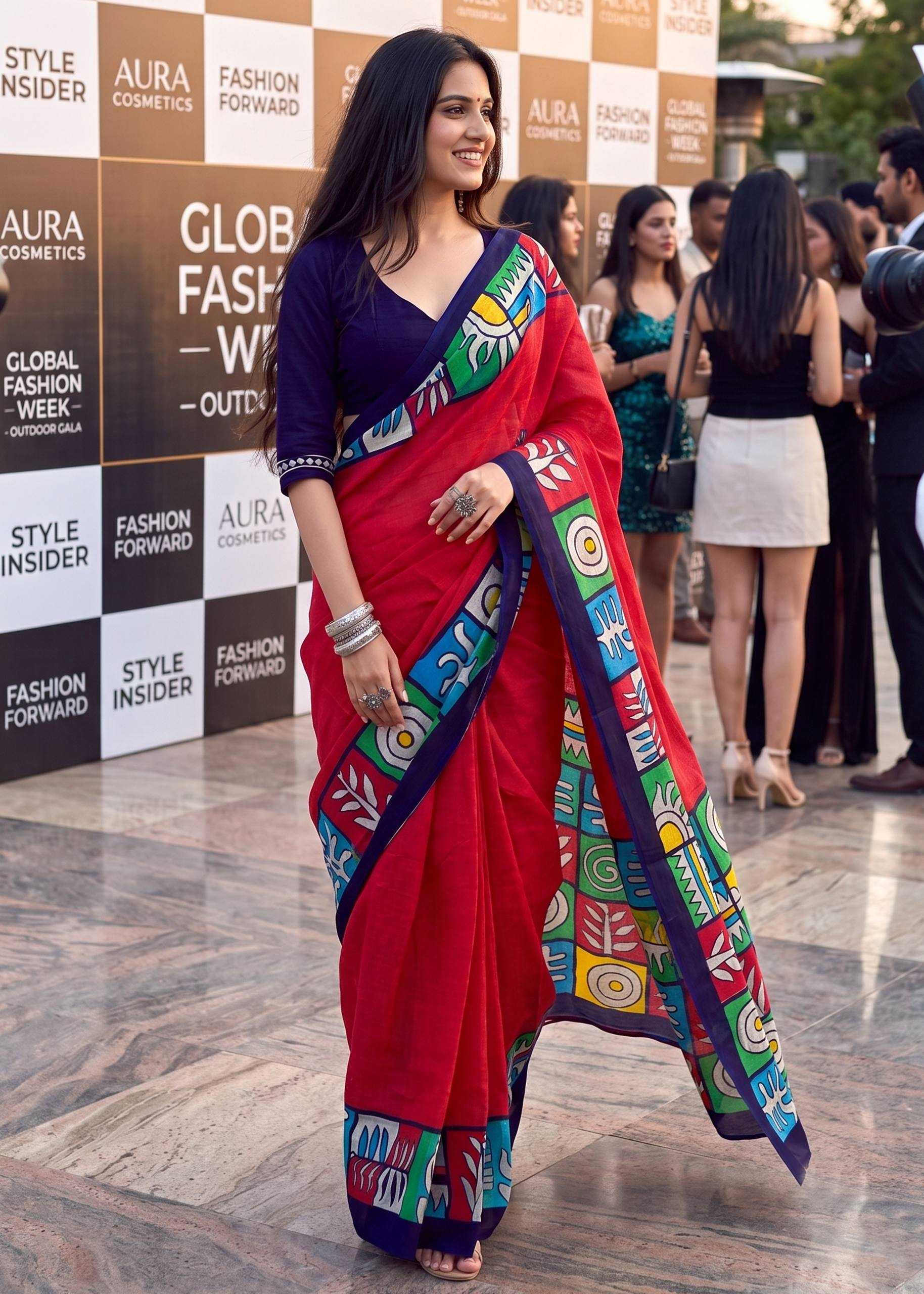 Pure Cotton Designer Saree