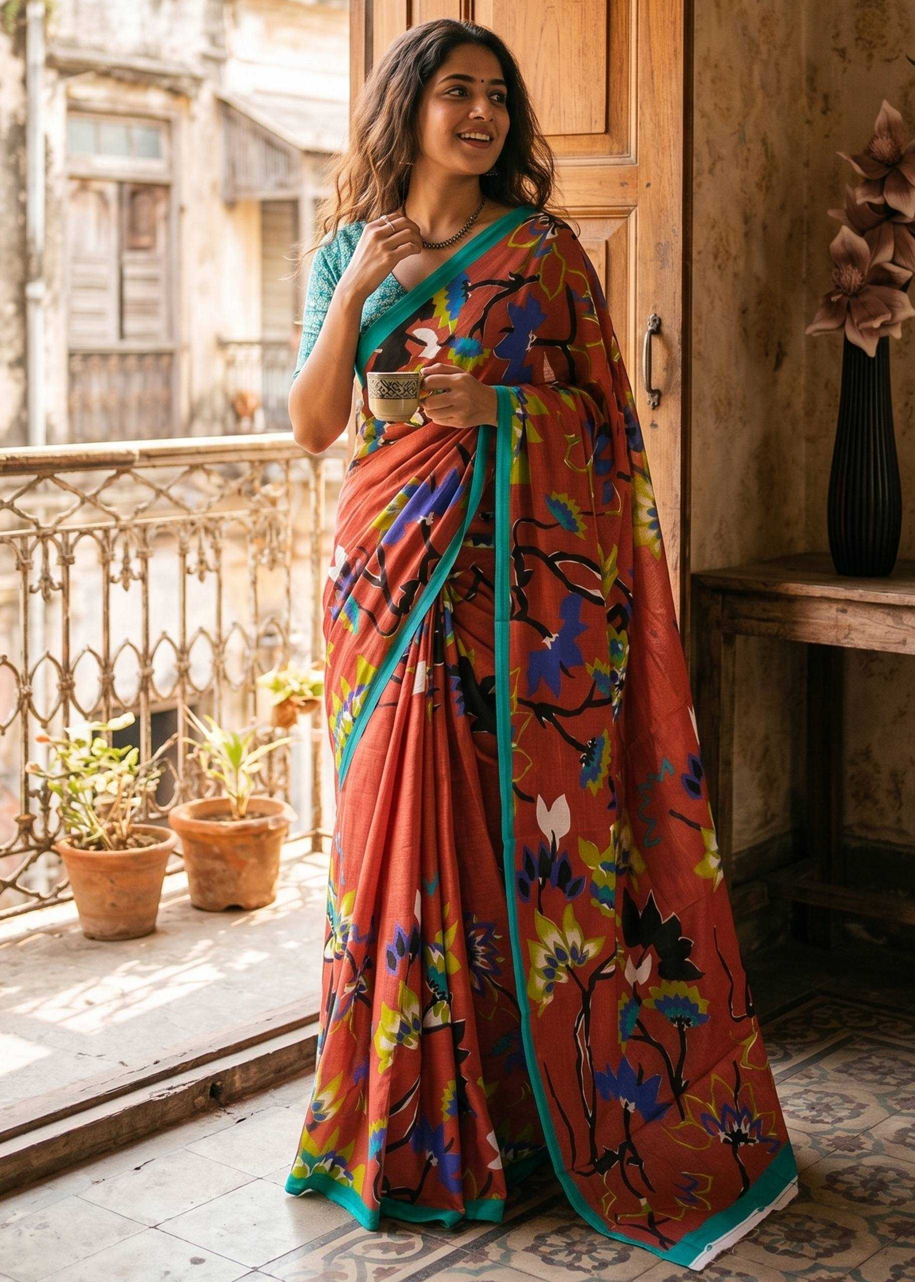 Soft Cotton Printed Saree