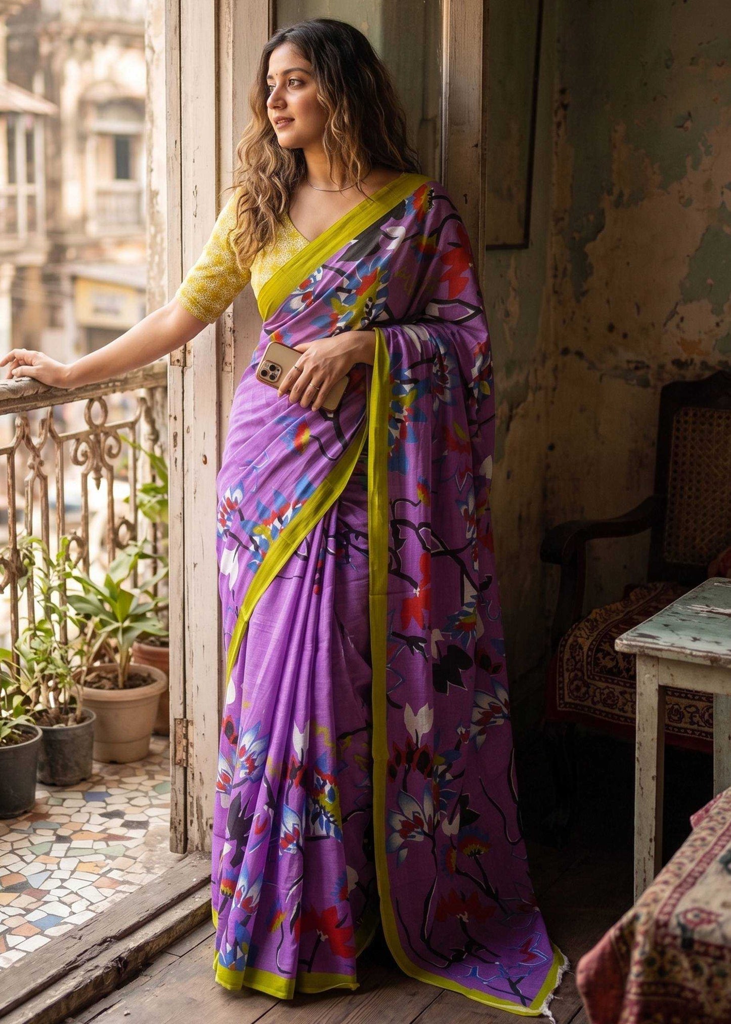 Soft Cotton Printed Saree