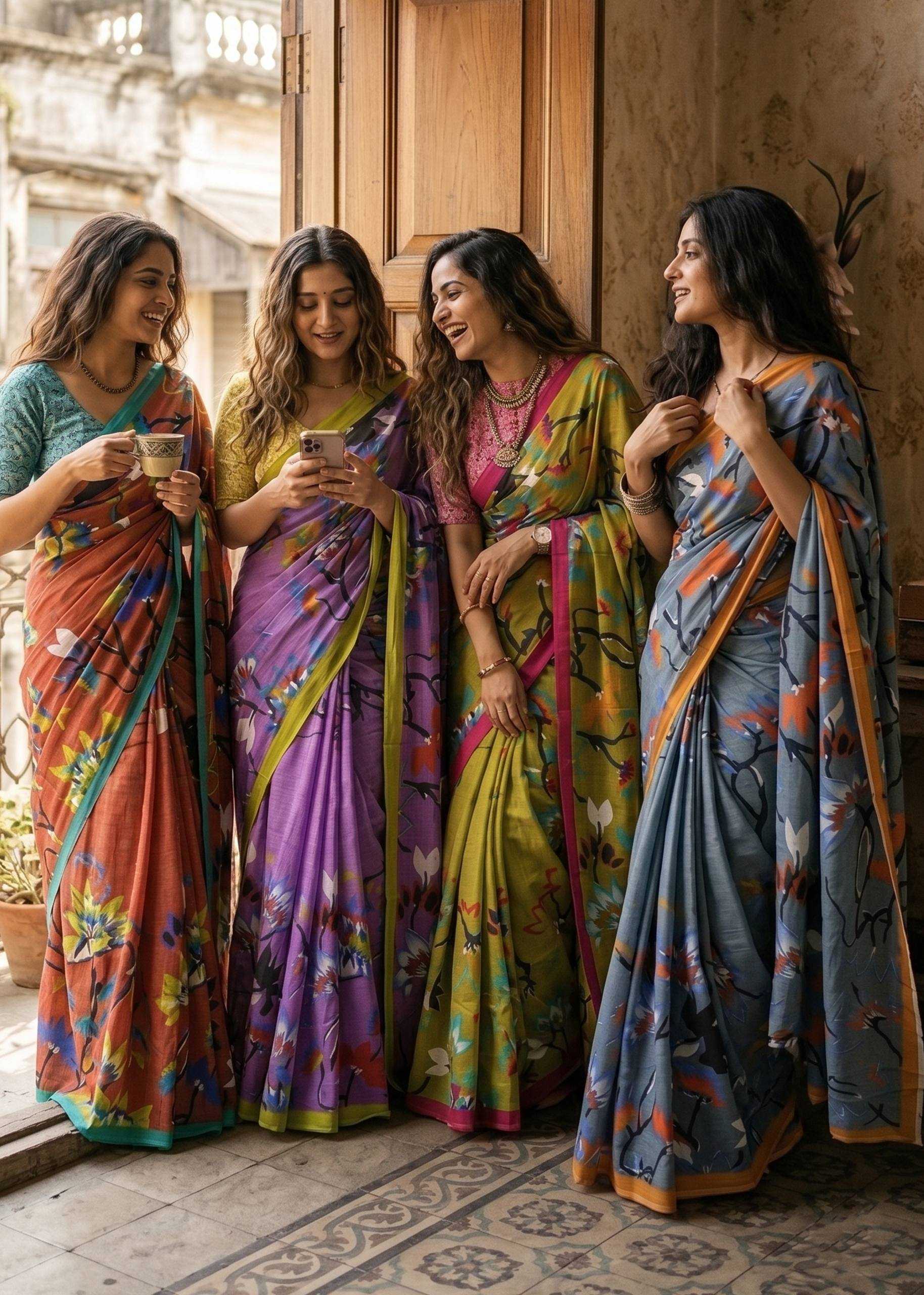 Soft Cotton Printed Saree