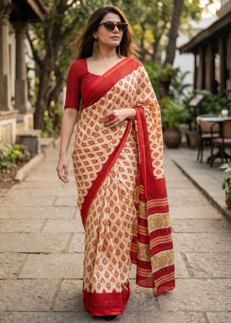 Pure Cotton Designer Saree