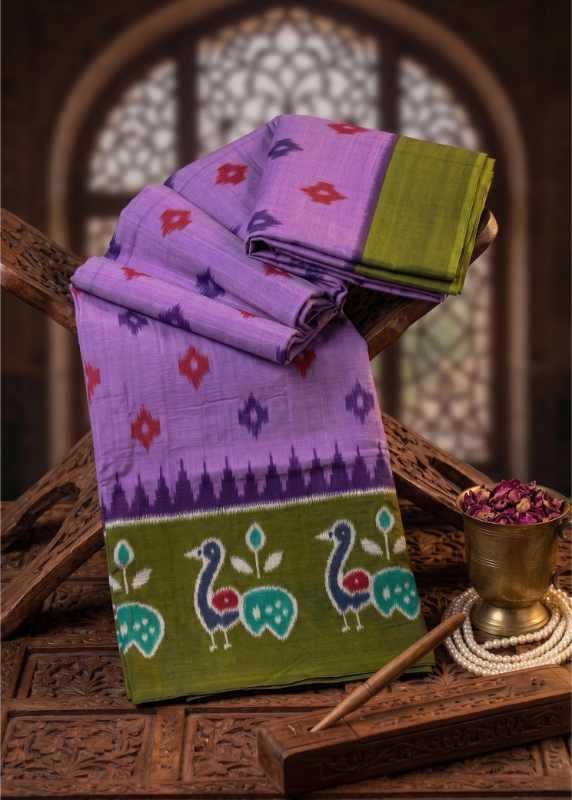 Cotton Ikkat Saree