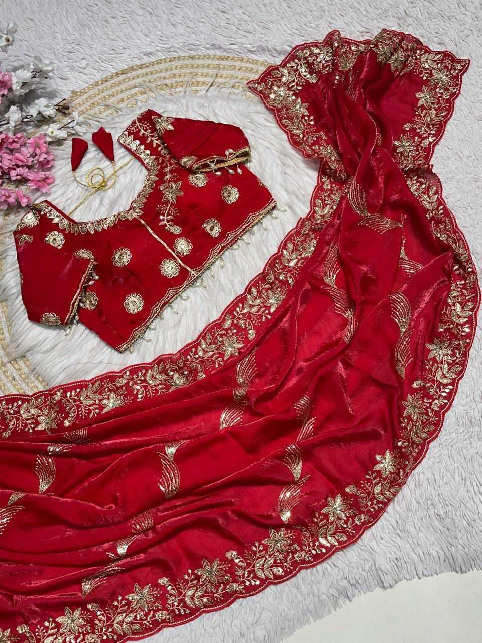 Satin Sequence Saree