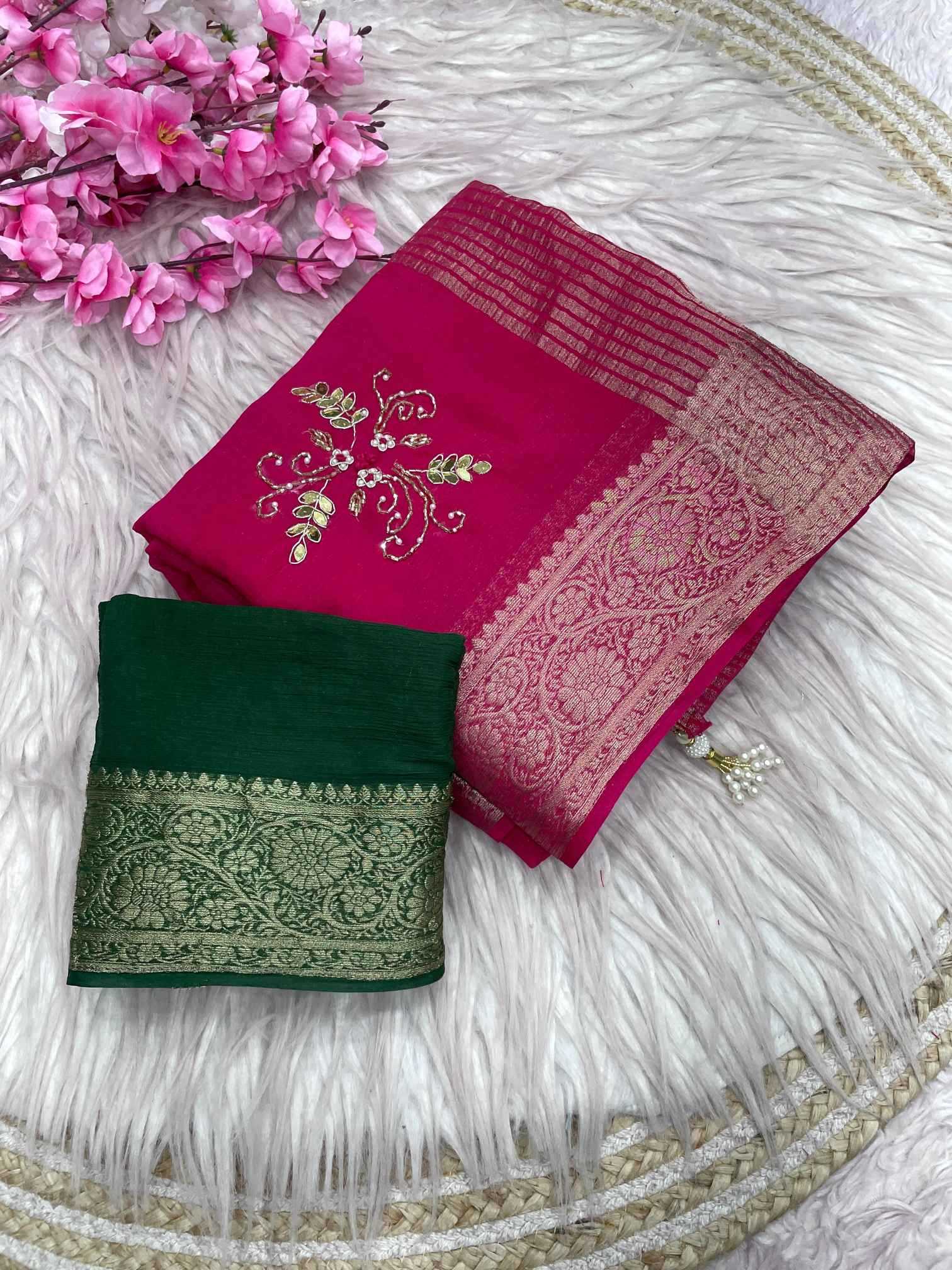 Shimmer Silk Handloom Saree