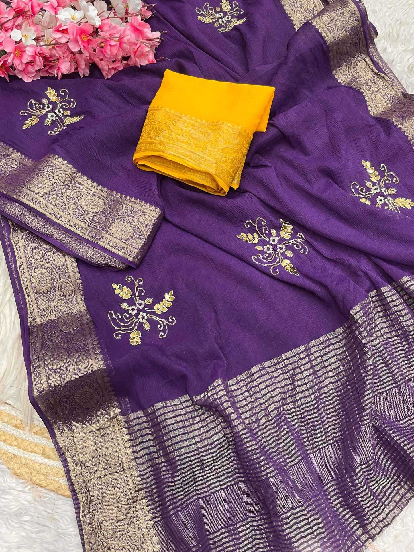 Shimmer Silk Handloom Saree
