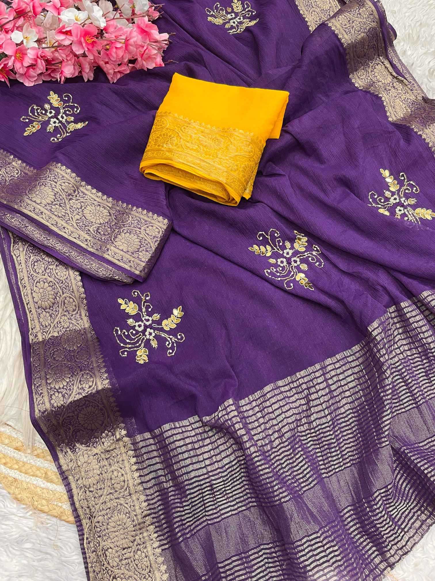 Shimmer Silk Handloom Saree