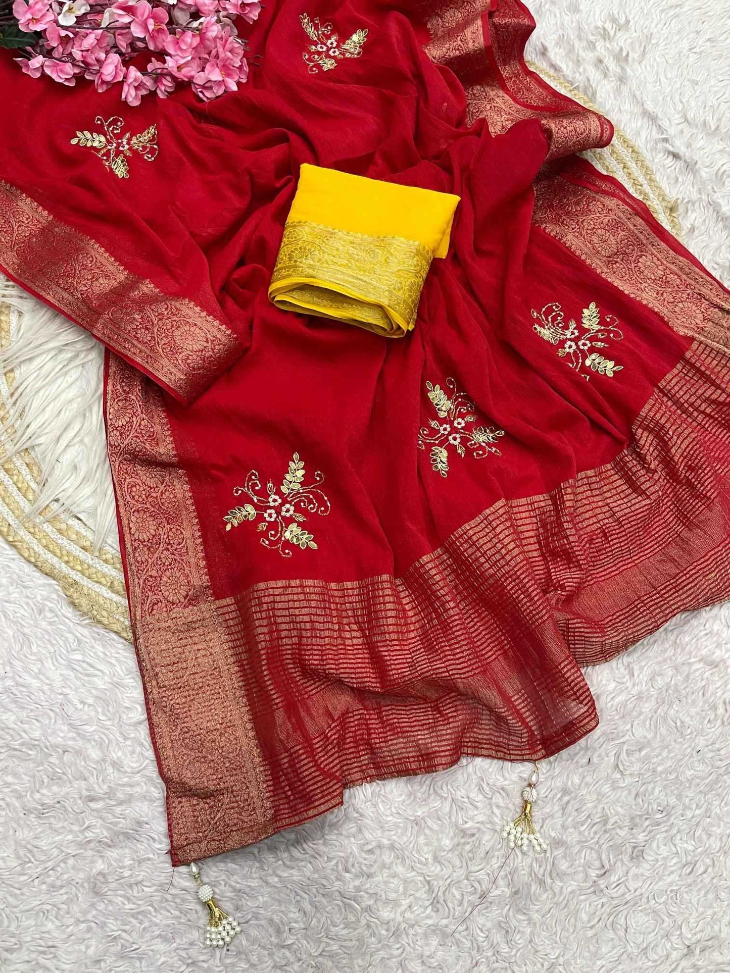 Shimmer Silk Handloom Saree