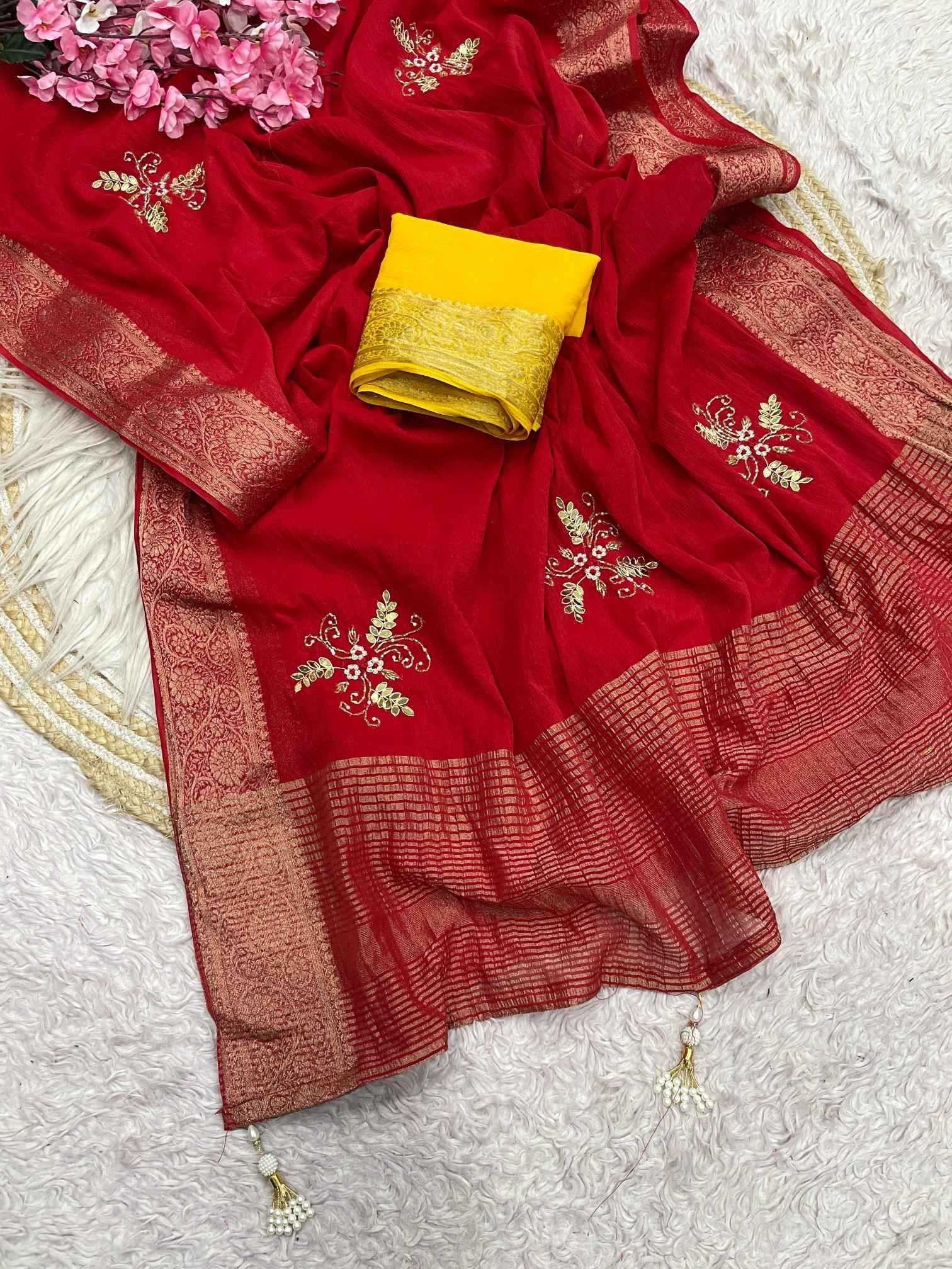 Shimmer Silk Handloom Saree
