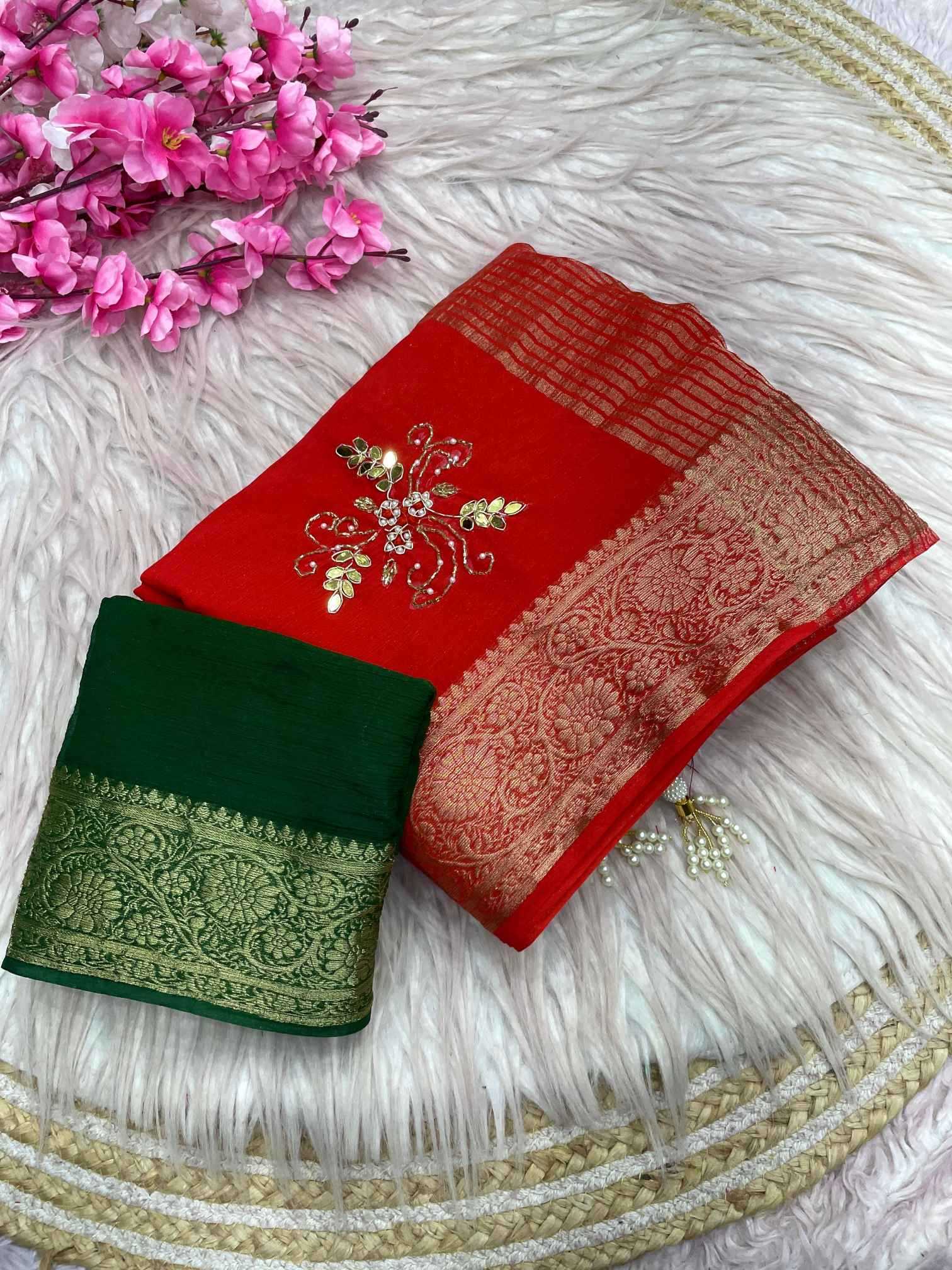 Shimmer Silk Handloom Saree