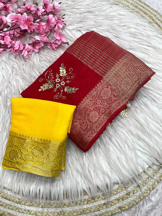 Shimmer Silk Handloom Saree