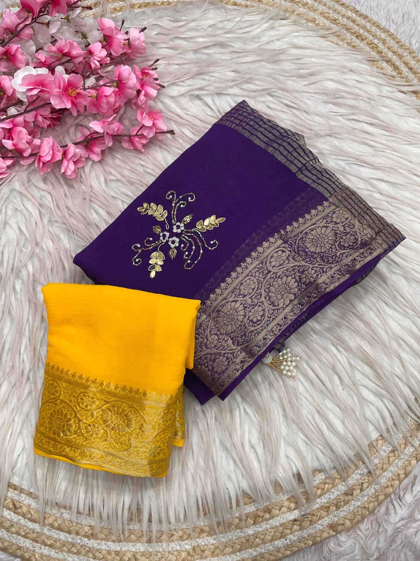 Shimmer Silk Handloom Saree