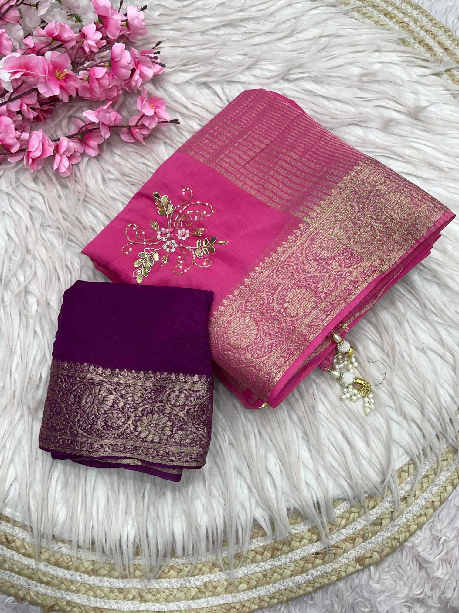 Shimmer Silk Handloom Saree