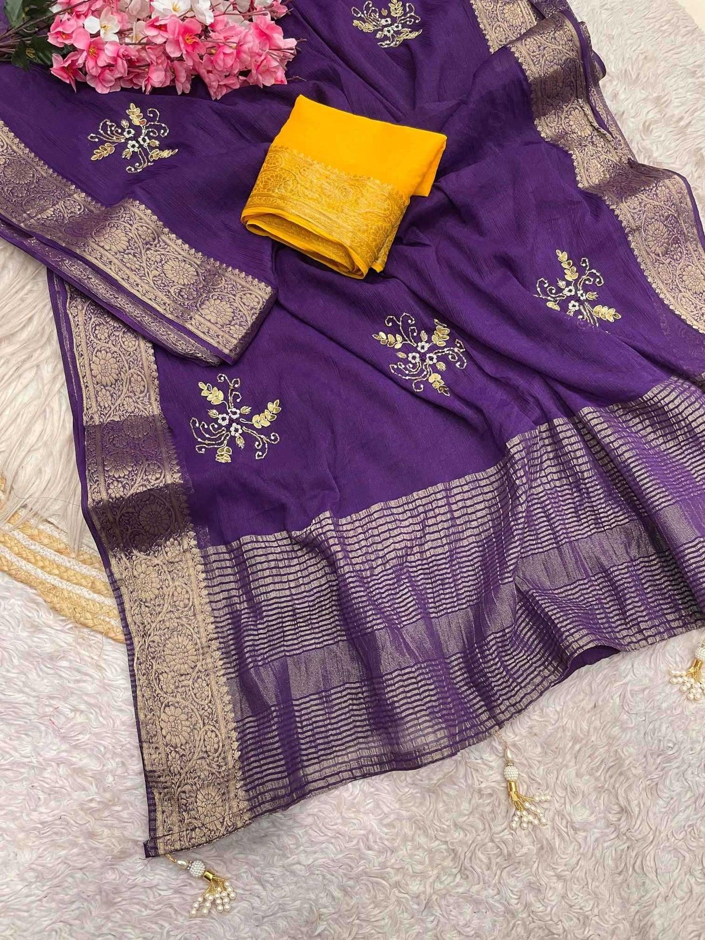 Shimmer Silk Handloom Saree