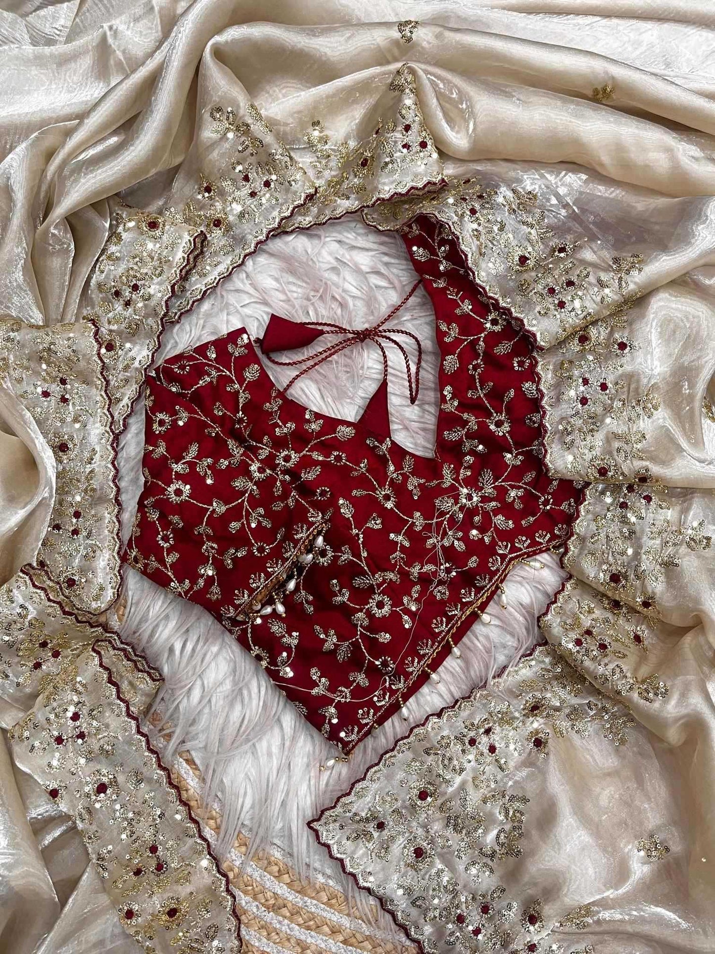 Satin Sequence Saree