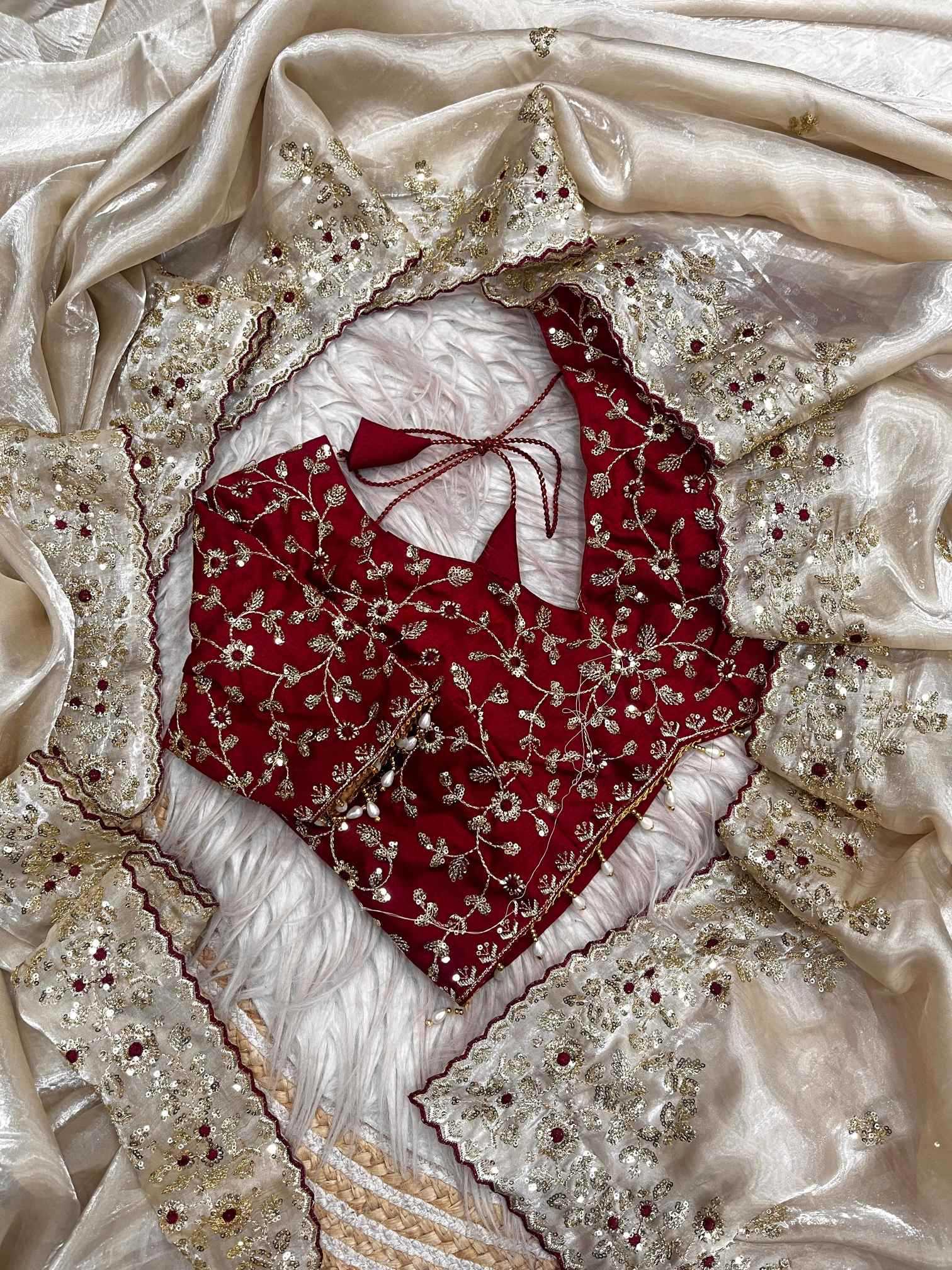 Satin Sequence Saree