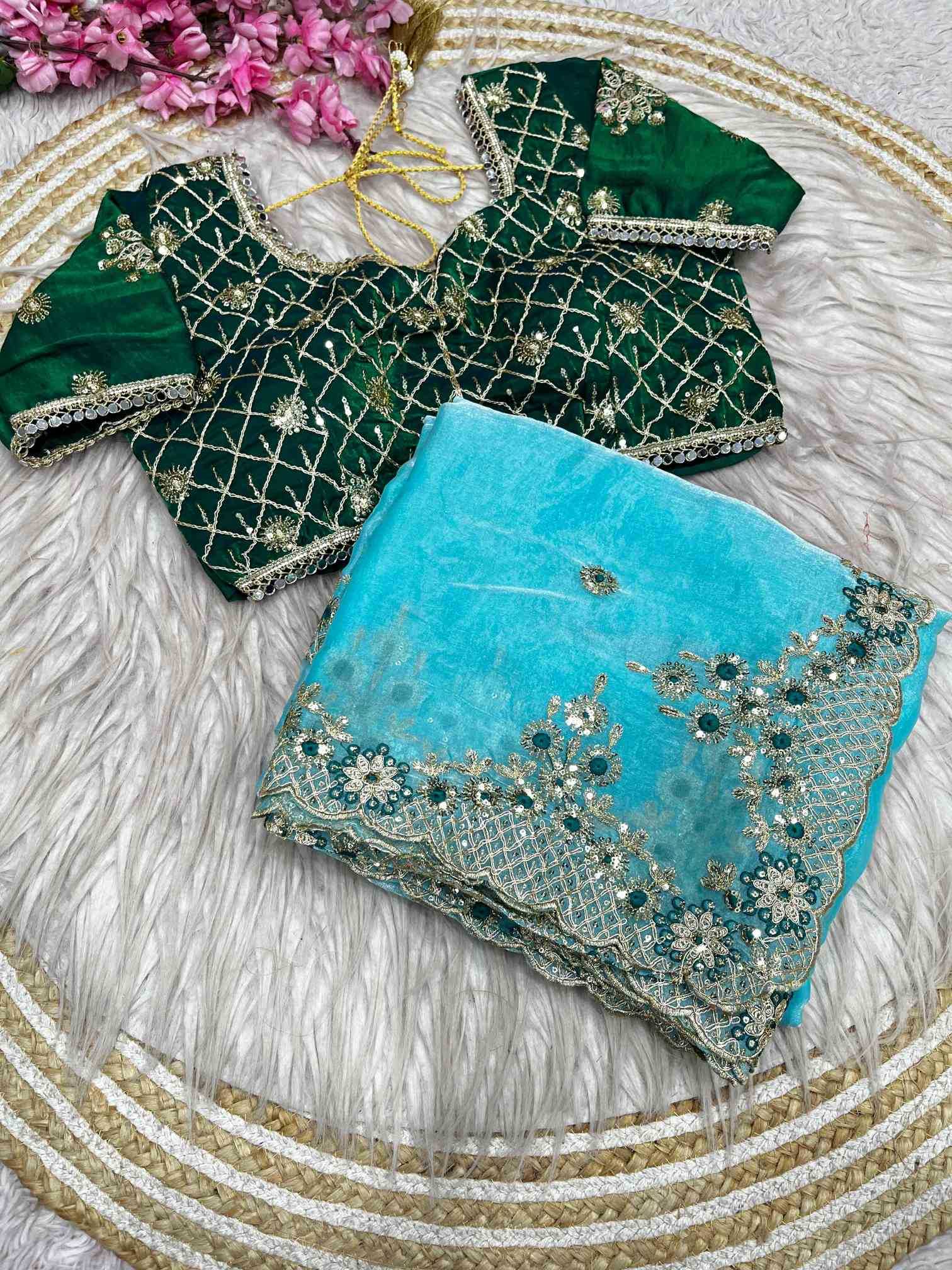 Satin Silk Party Wear Saree