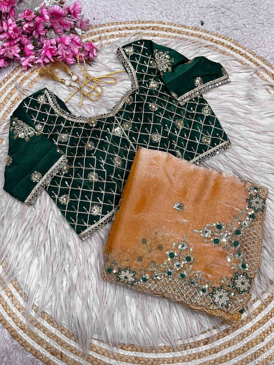 Satin Silk Party Wear Saree