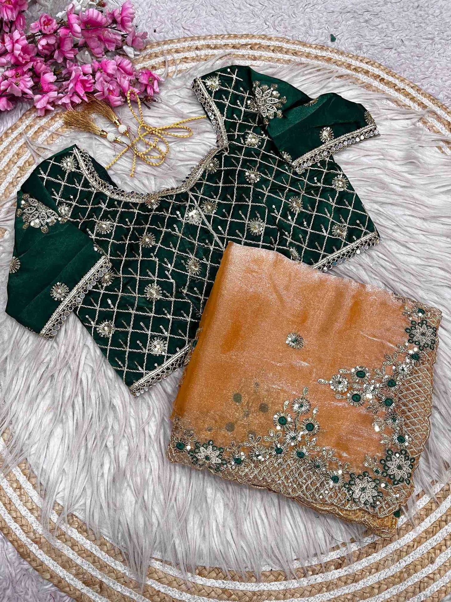 Satin Silk Party Wear Saree