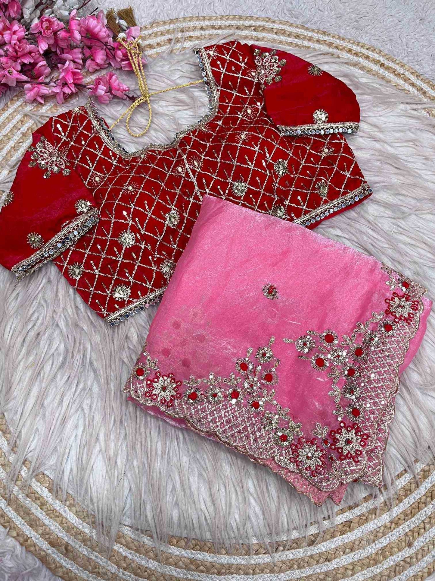 Satin Silk Party Wear Saree