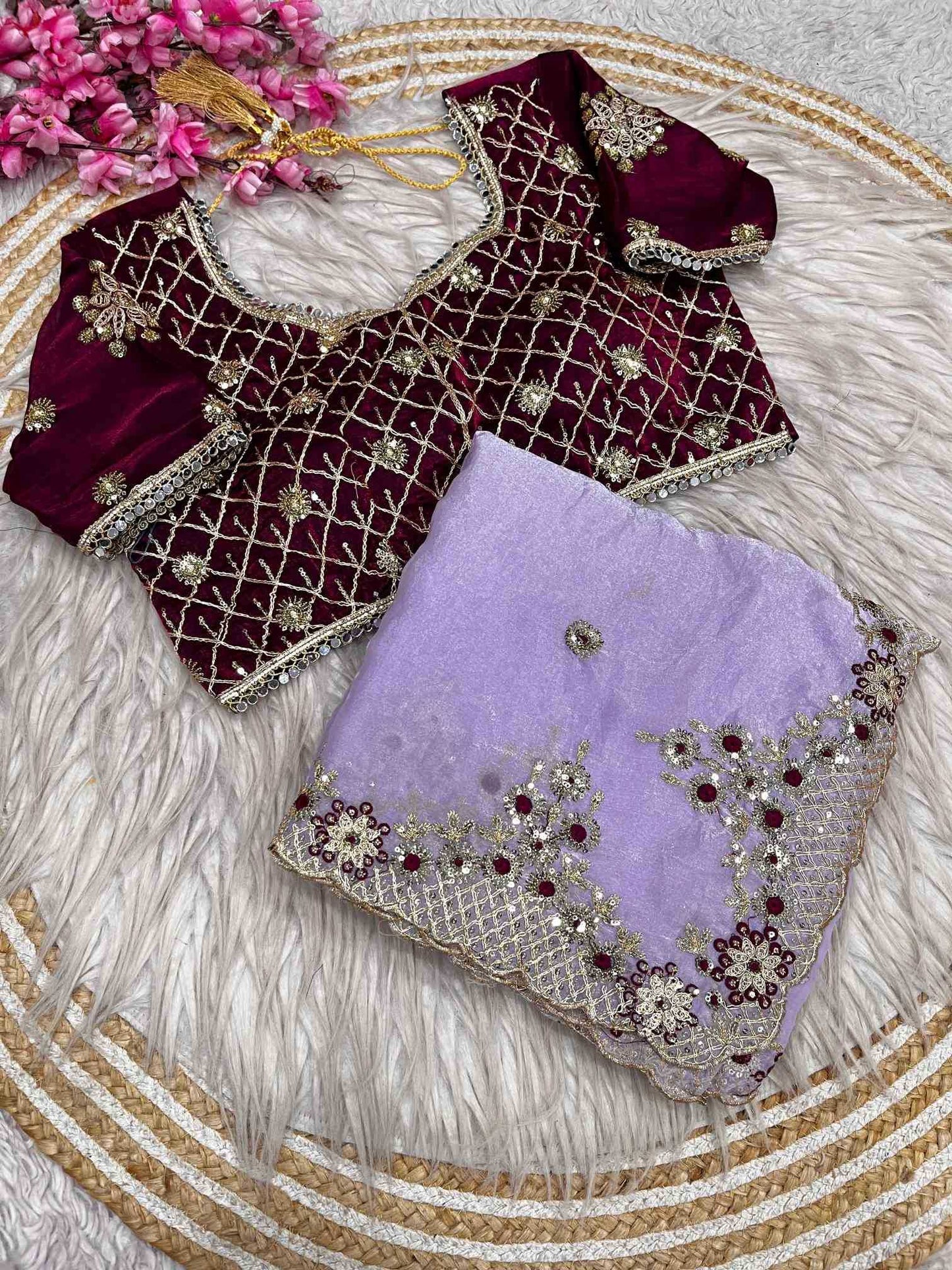 Satin Silk Party Wear Saree