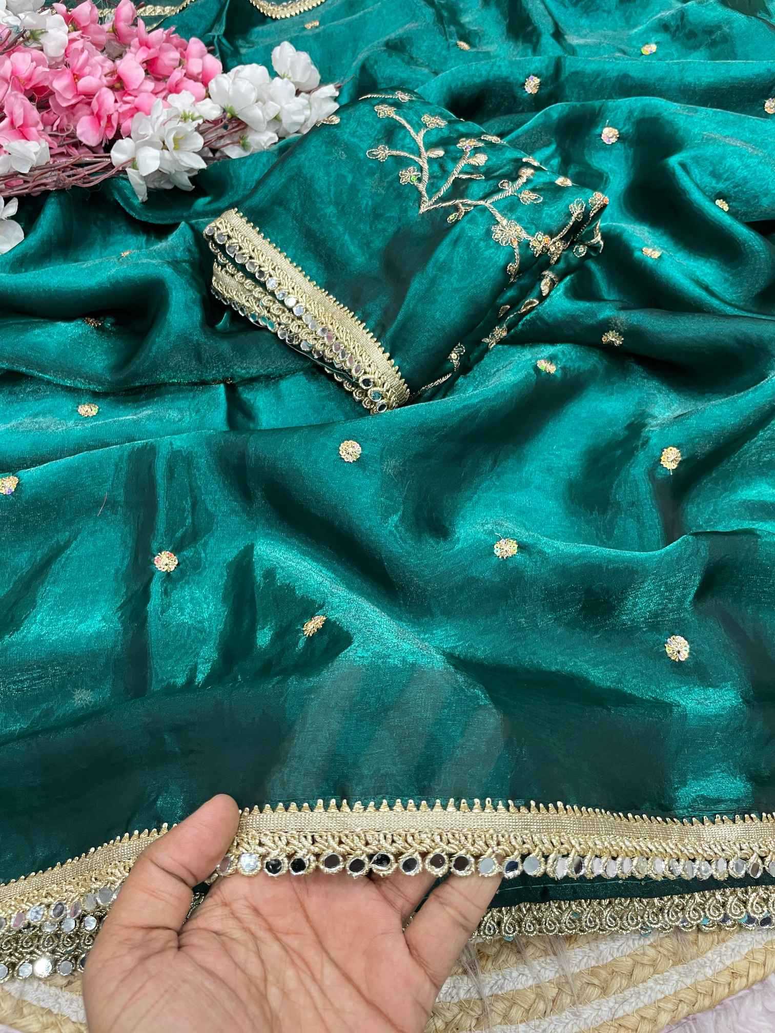 Satin Sequence Saree