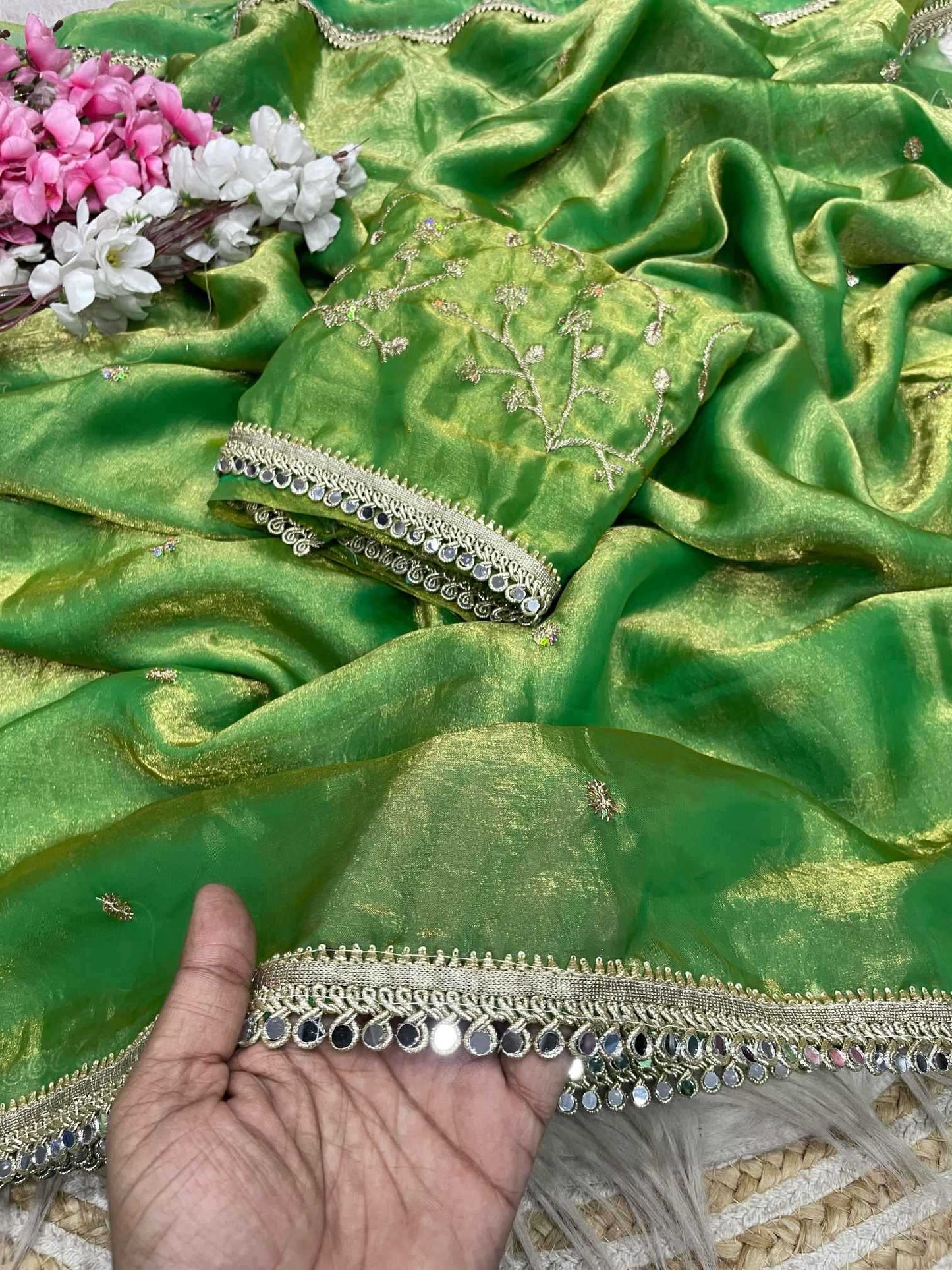 Satin Sequence Saree