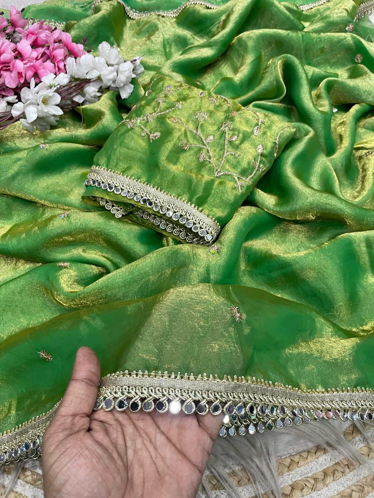 Satin Sequence Saree