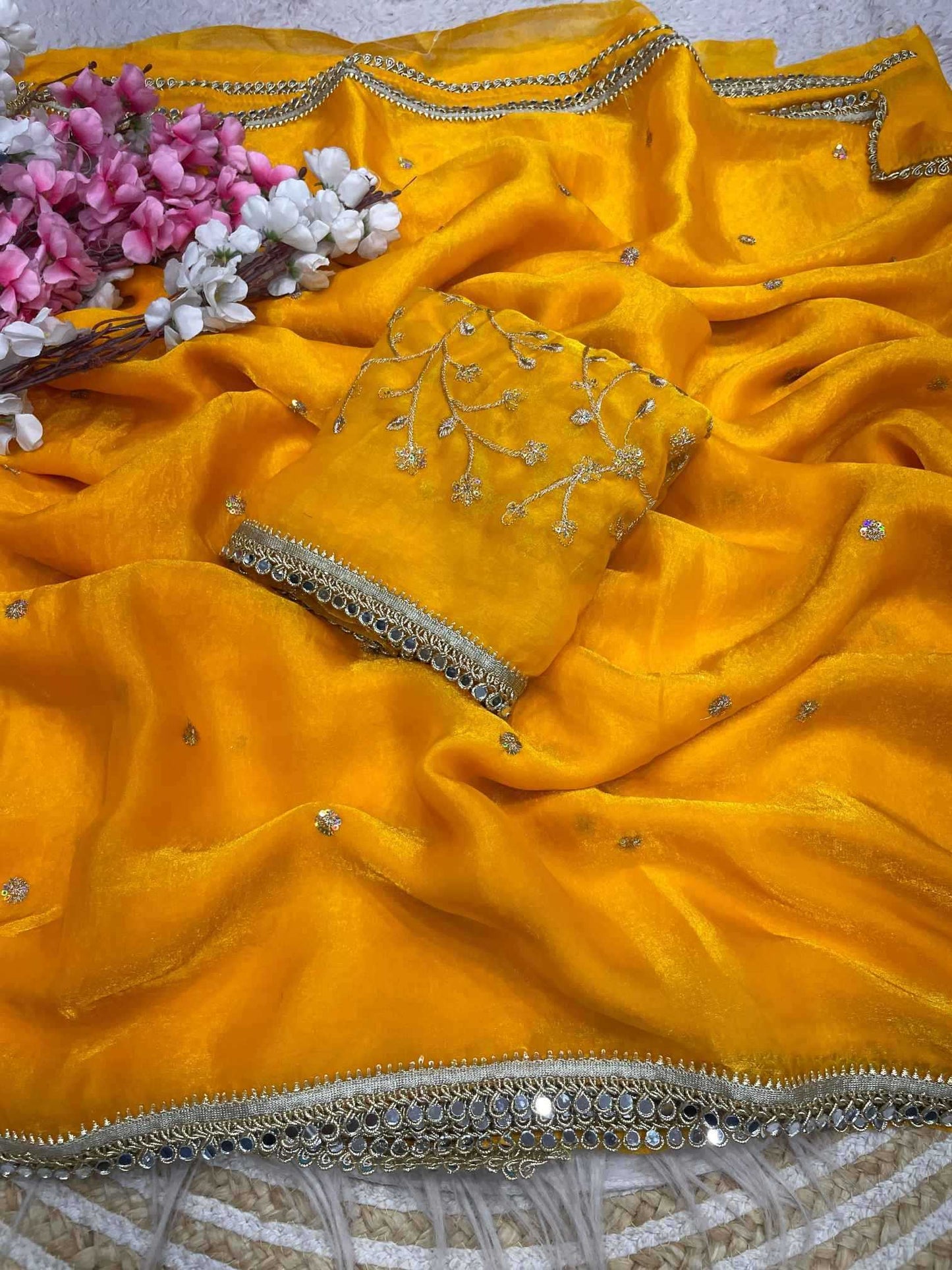 Satin Sequence Saree
