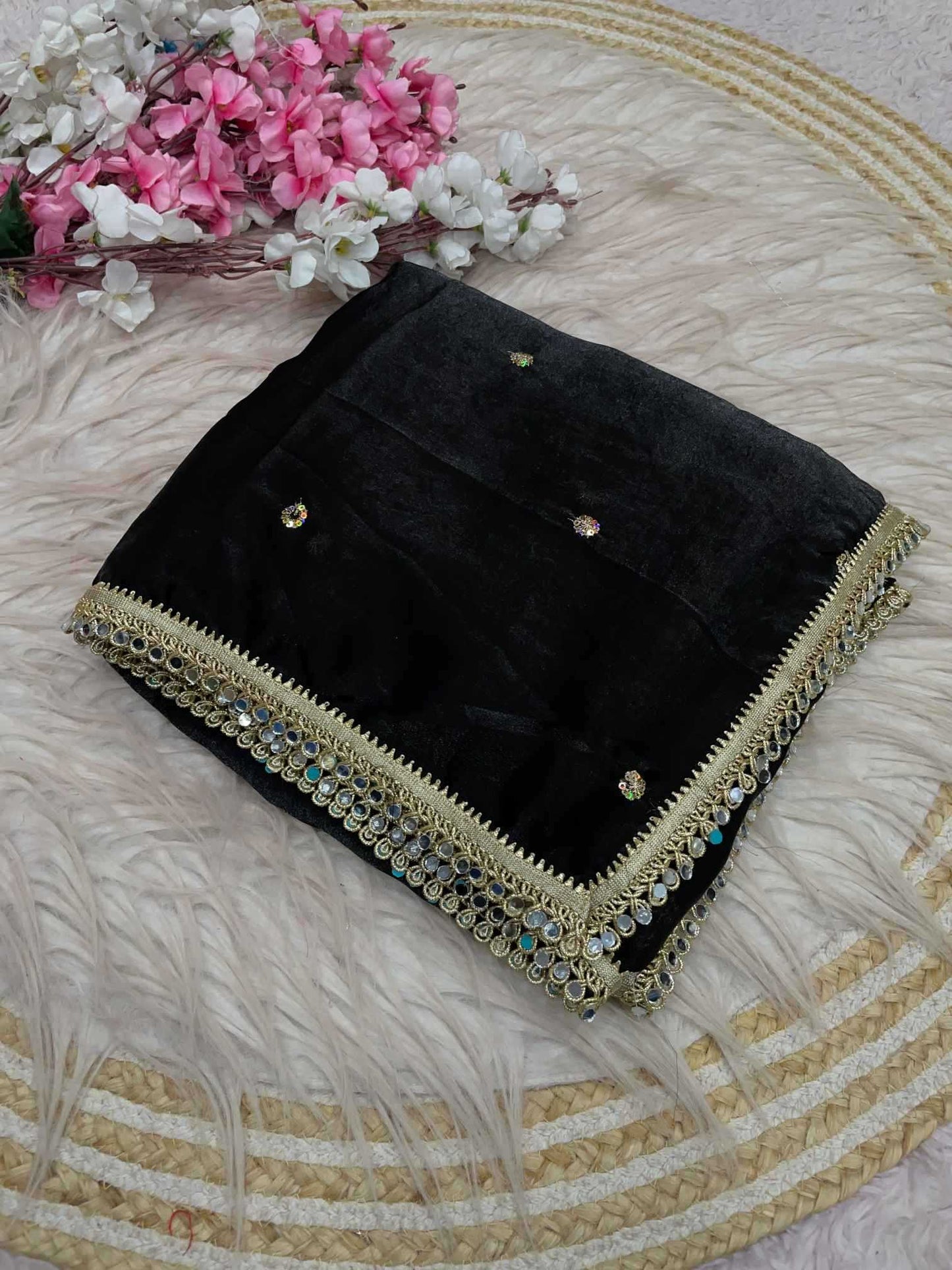 Satin Sequence Saree