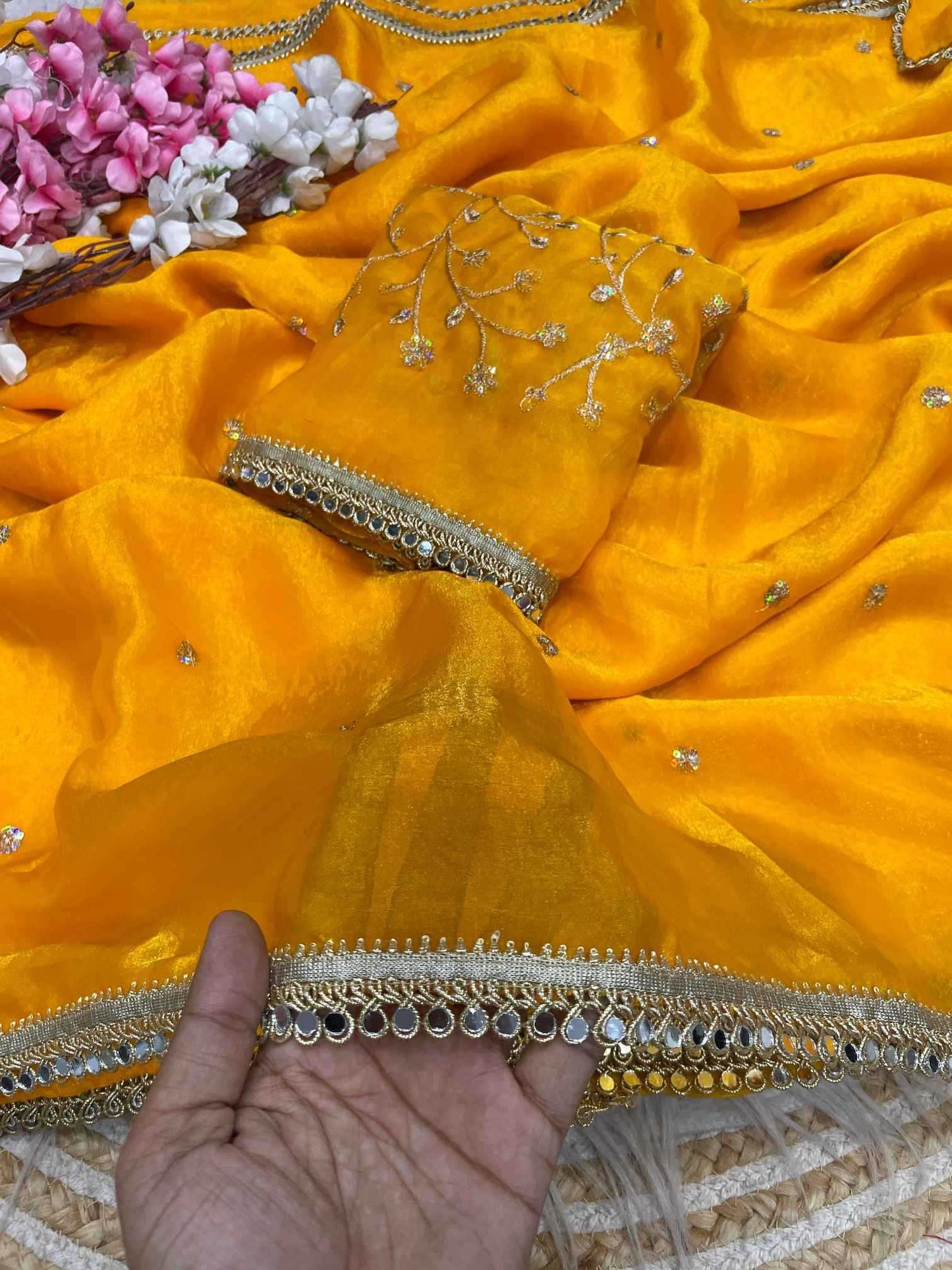 Satin Sequence Saree