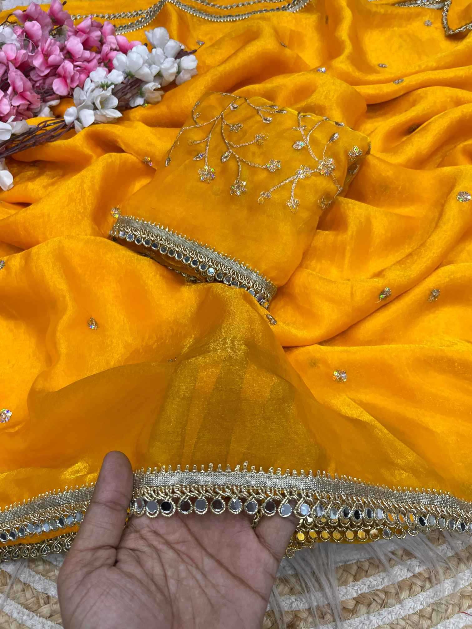 Satin Sequence Saree