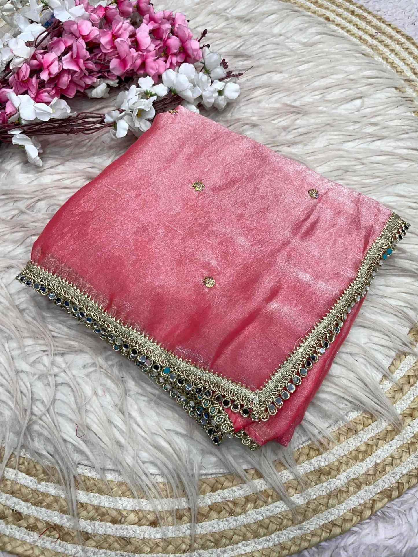 Satin Sequence Saree