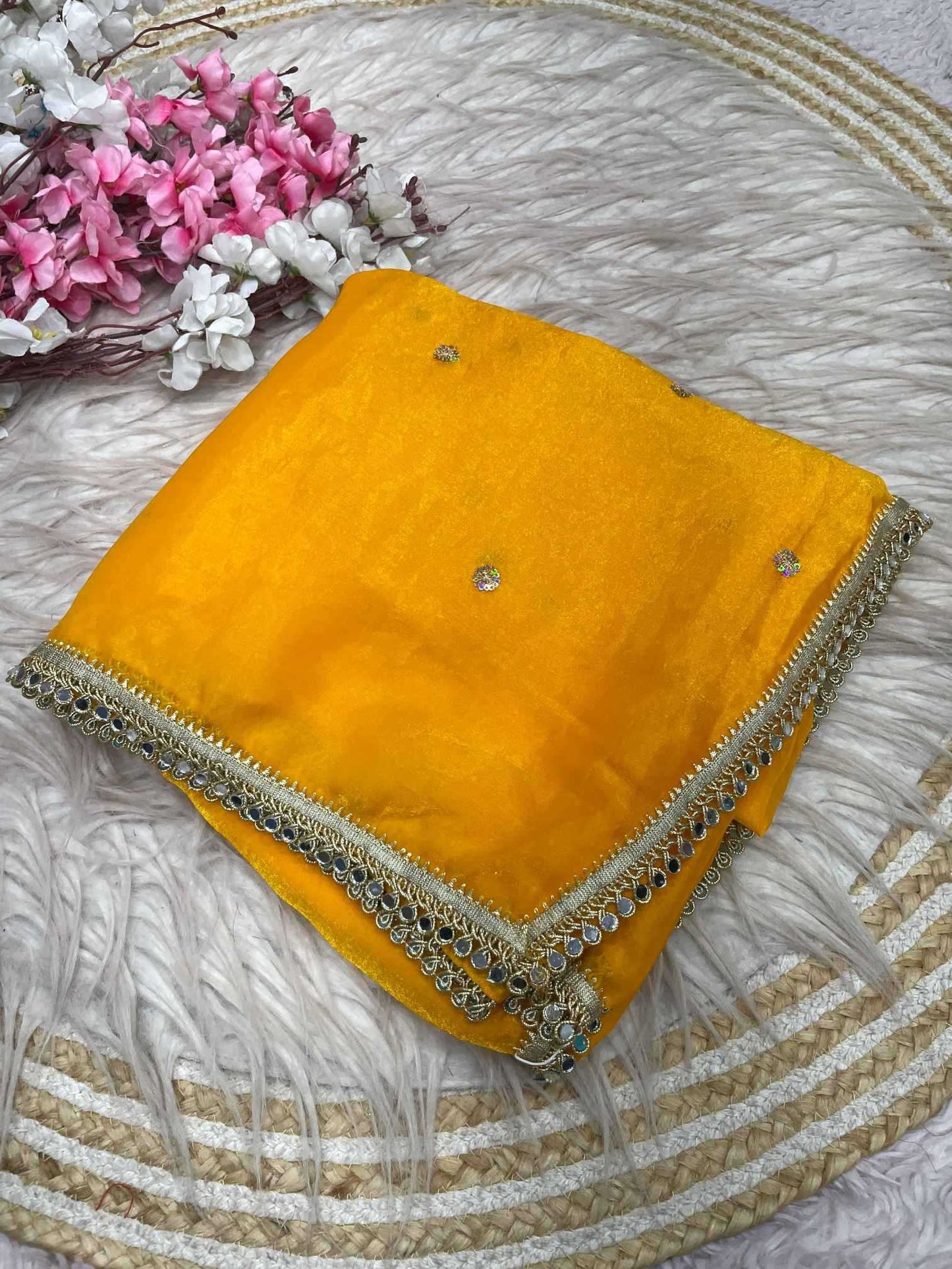 Satin Sequence Saree