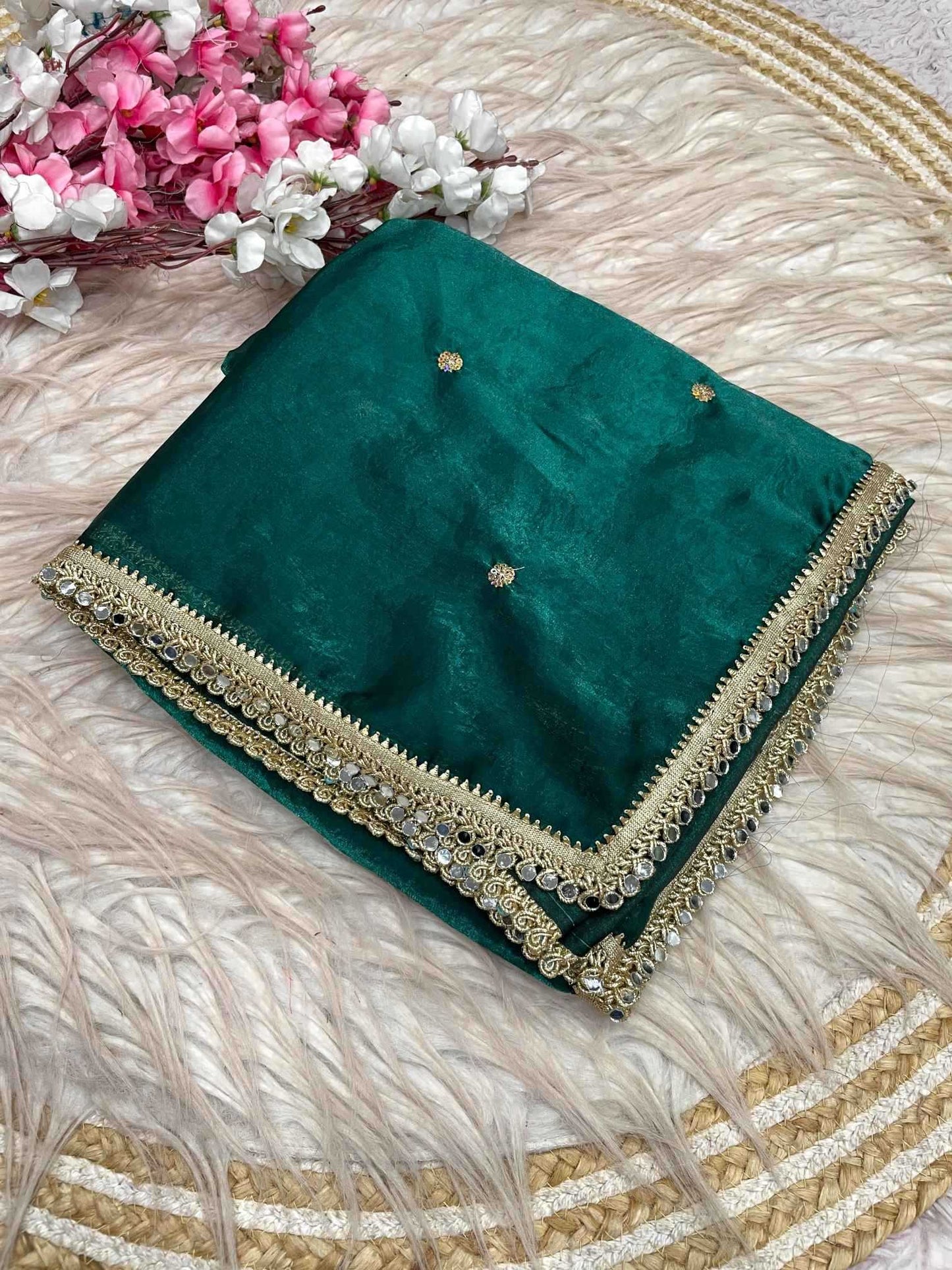 Satin Sequence Saree