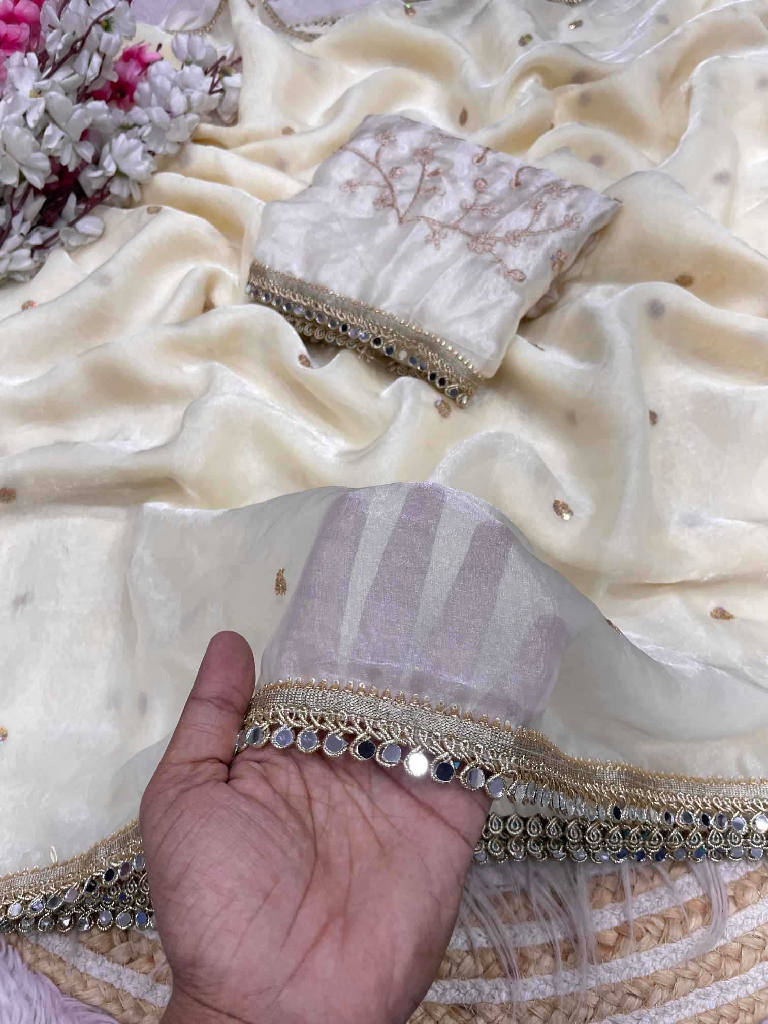 Satin Sequence Saree