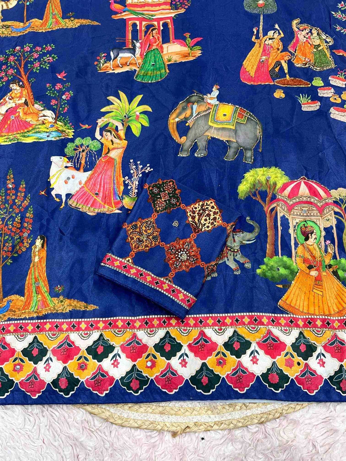 Satin Silk Printed Saree