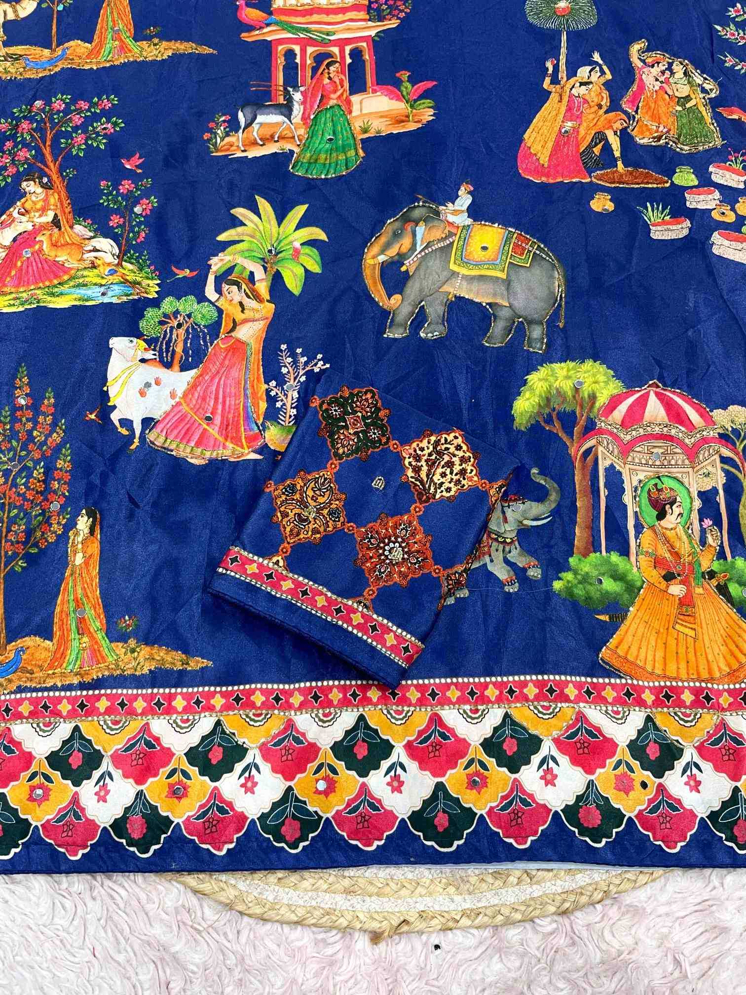Satin Silk Printed Saree