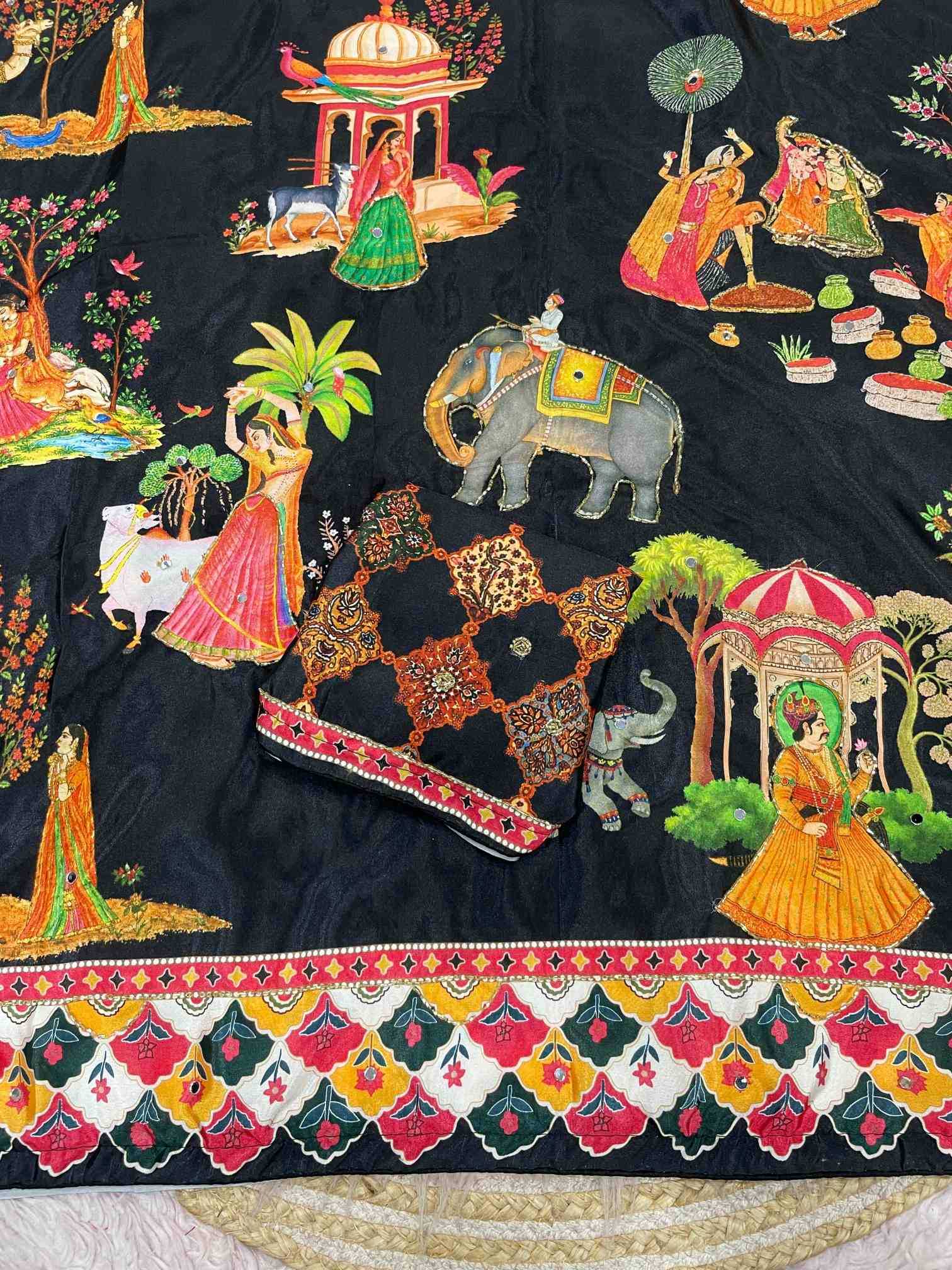 Satin Silk Printed Saree