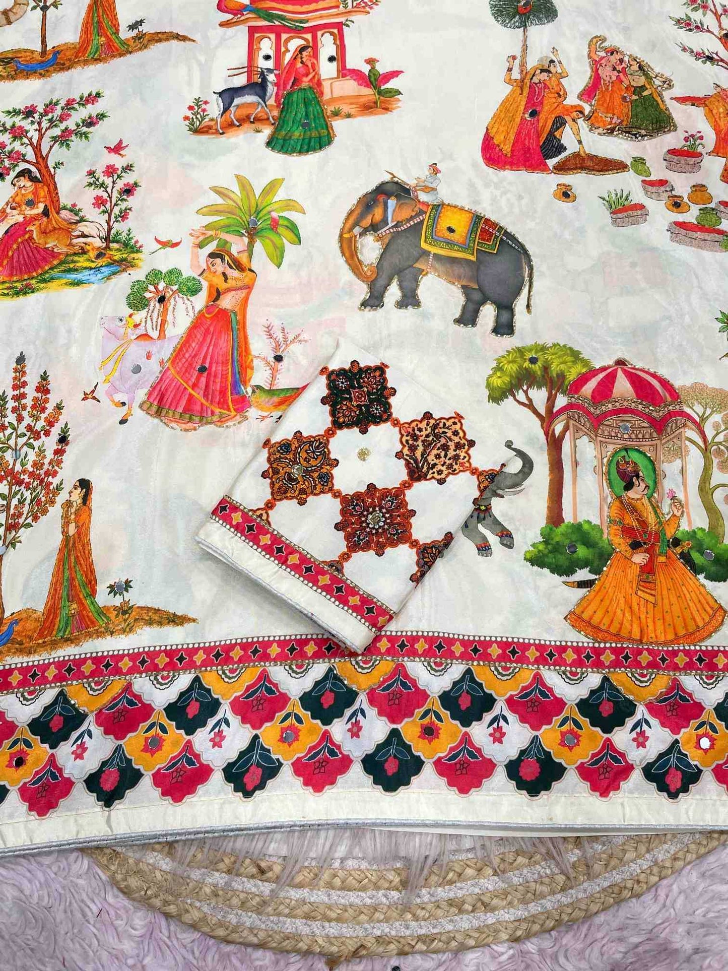 Satin Silk Printed Saree