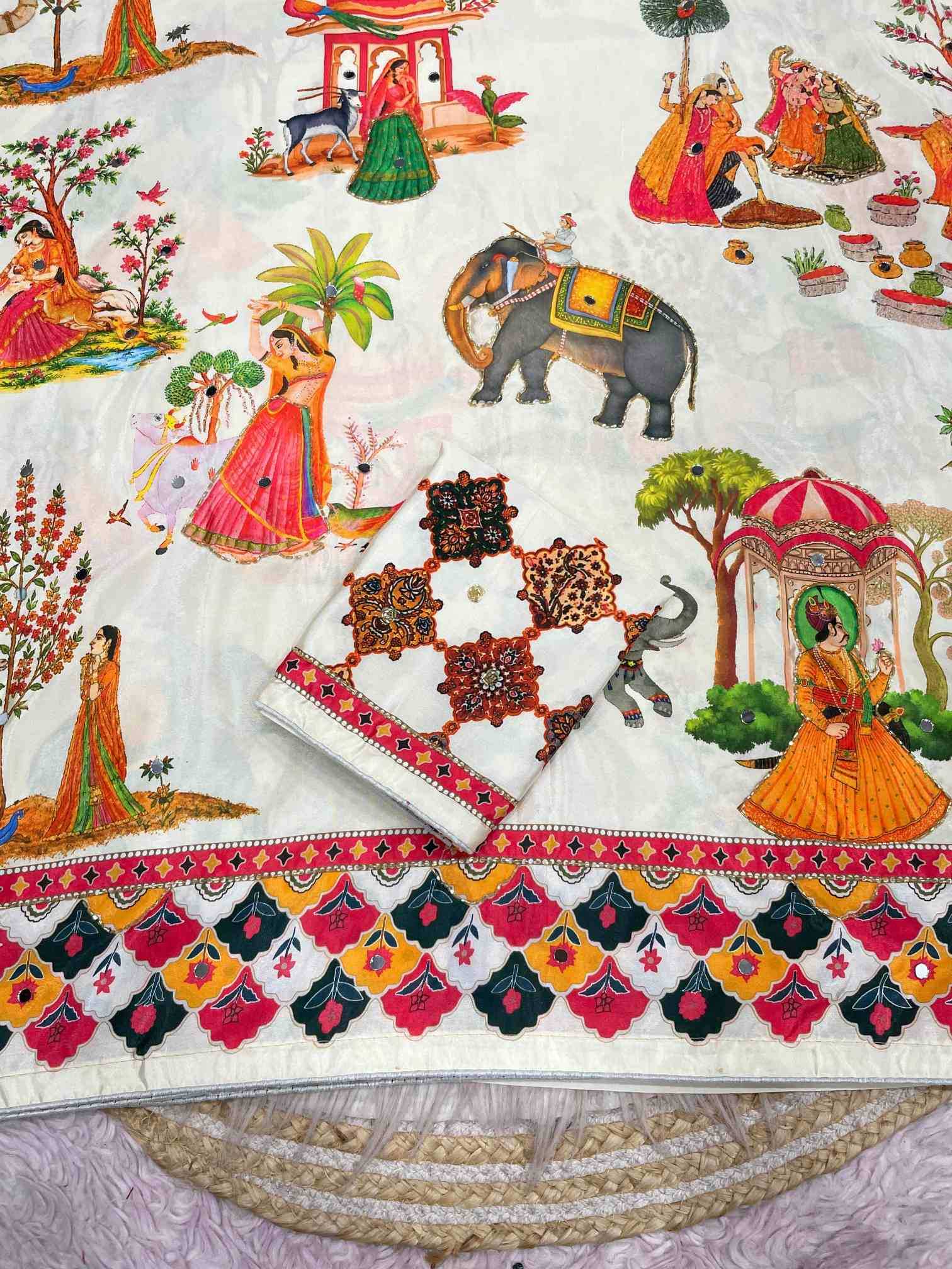 Satin Silk Printed Saree