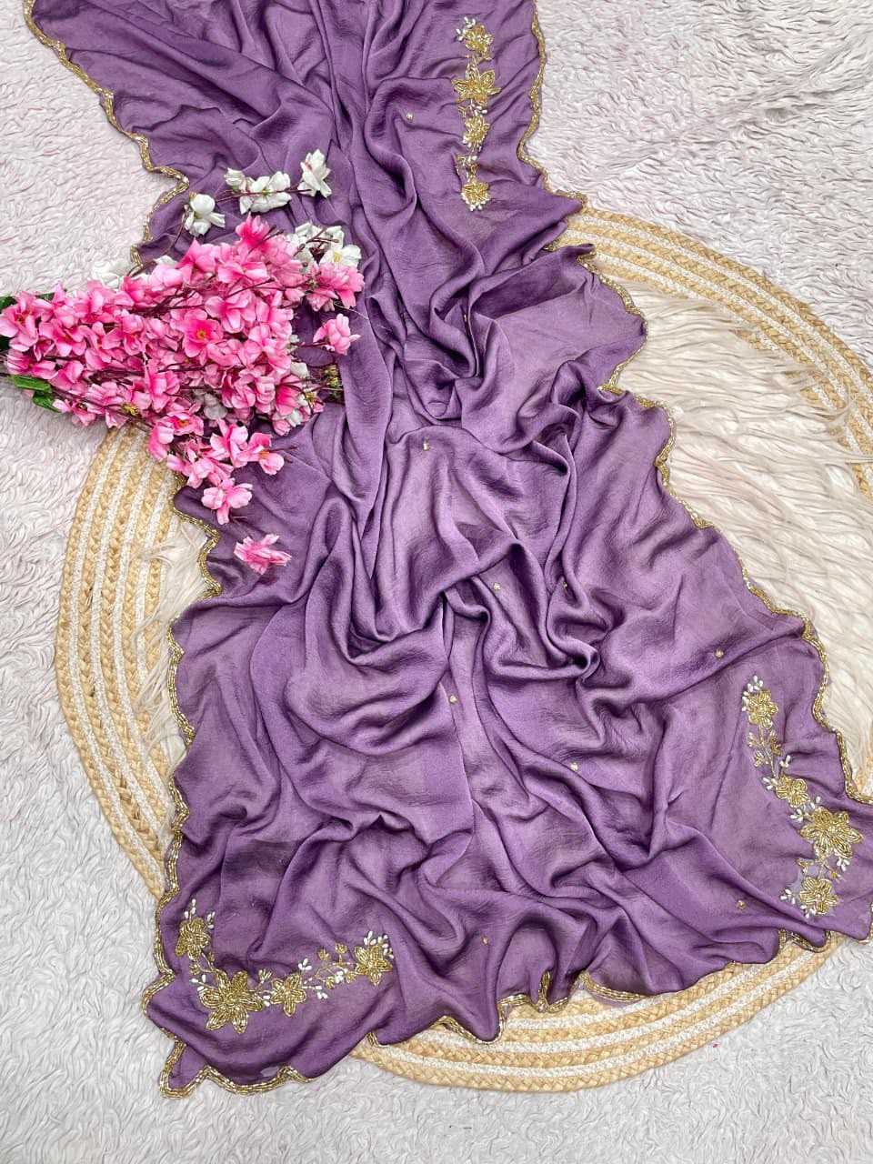 Rangoli Silk Designer Saree in Orange