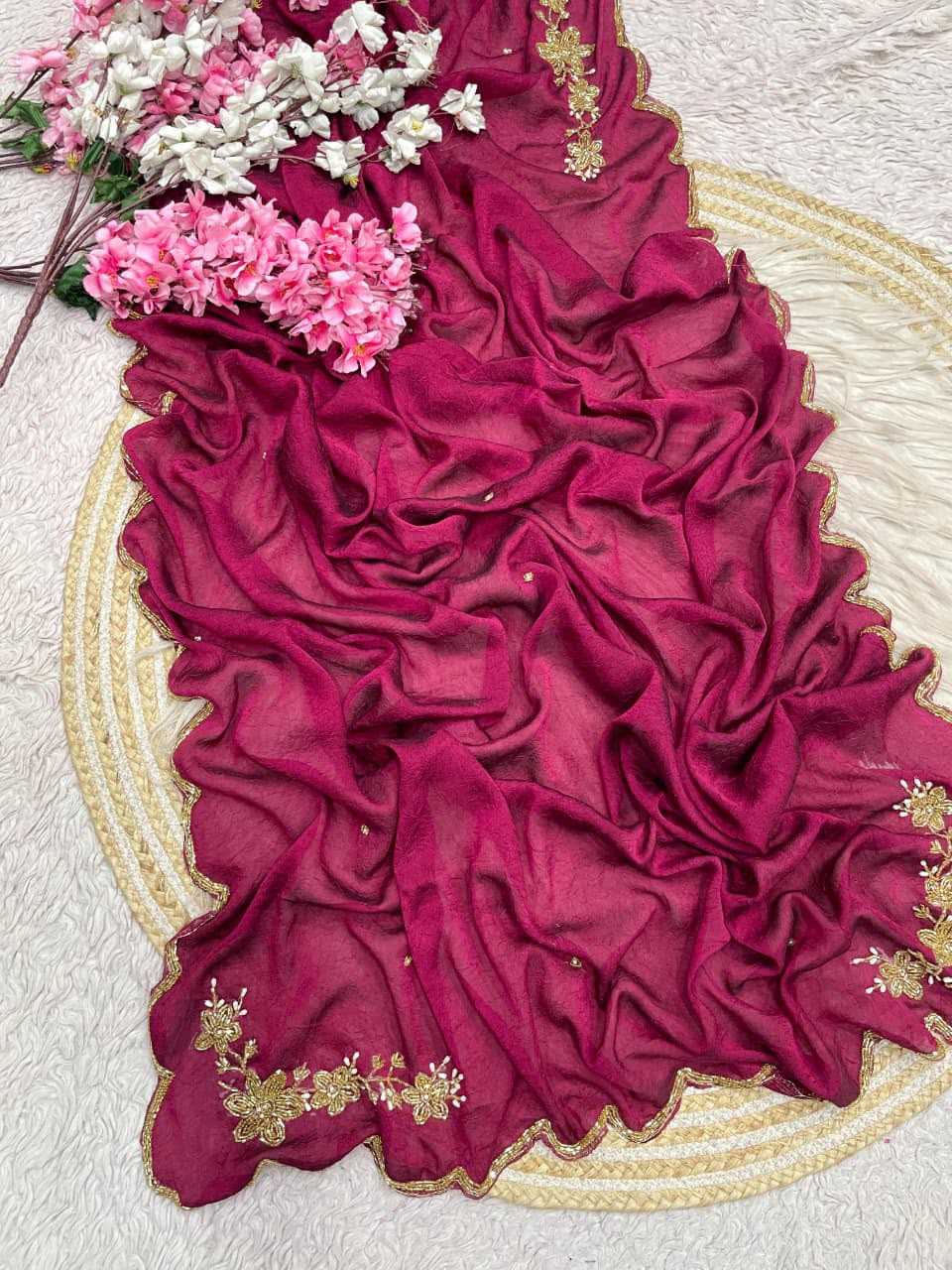 Rangoli Silk Designer Saree in Orange