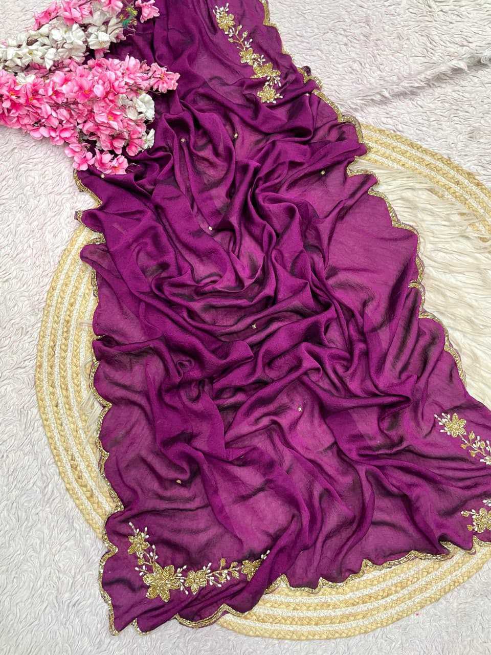 Rangoli Silk Designer Saree in Orange