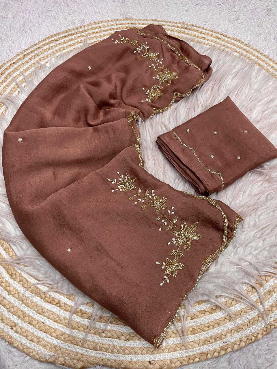Rangoli Silk Designer Saree in Orange