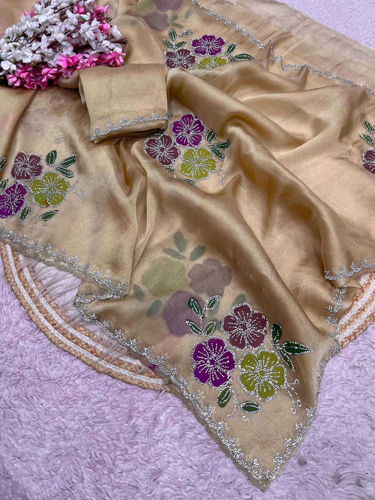 Harika Tissue Silk Printed Saree