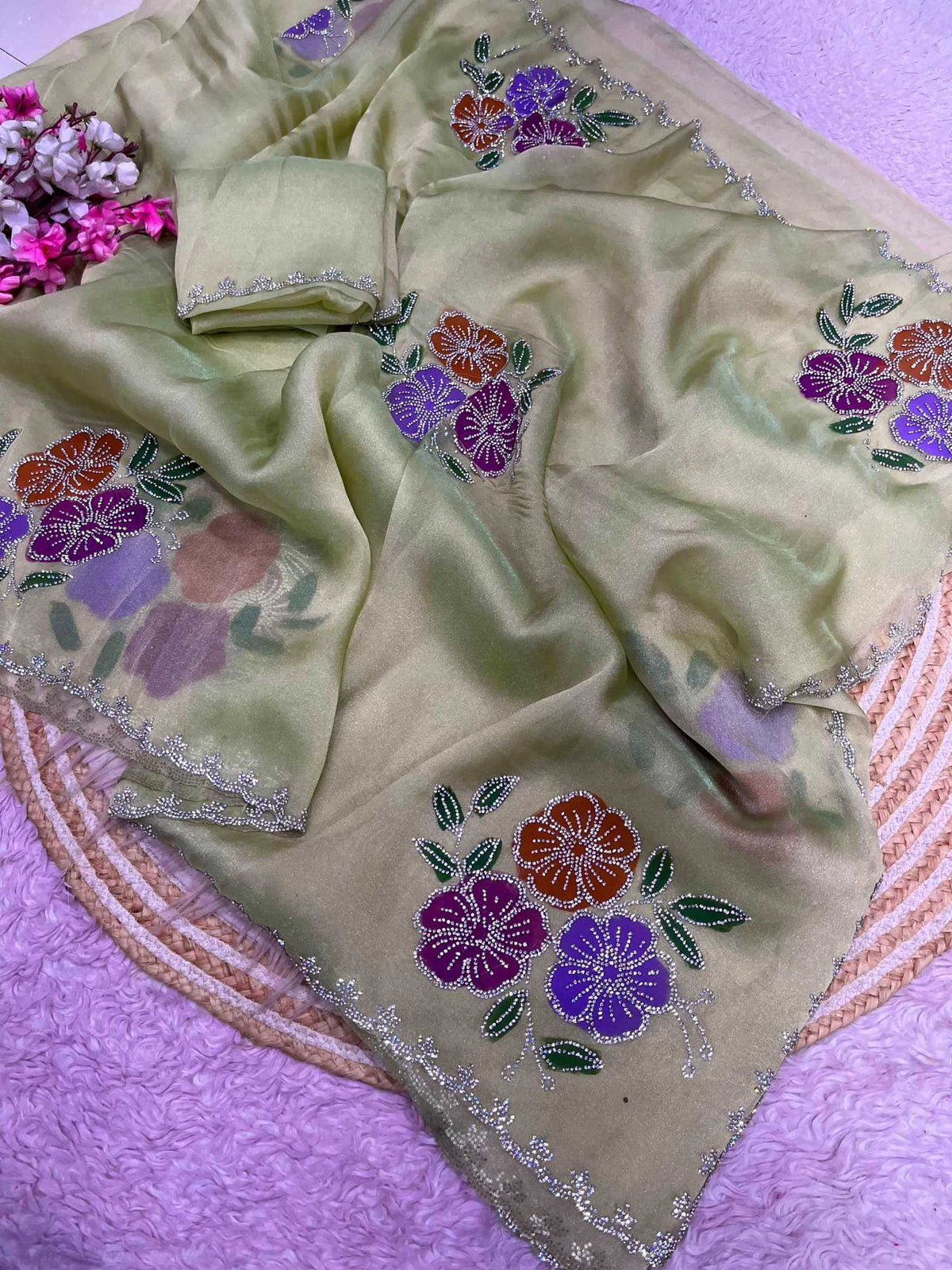 Harika Tissue Silk Printed Saree