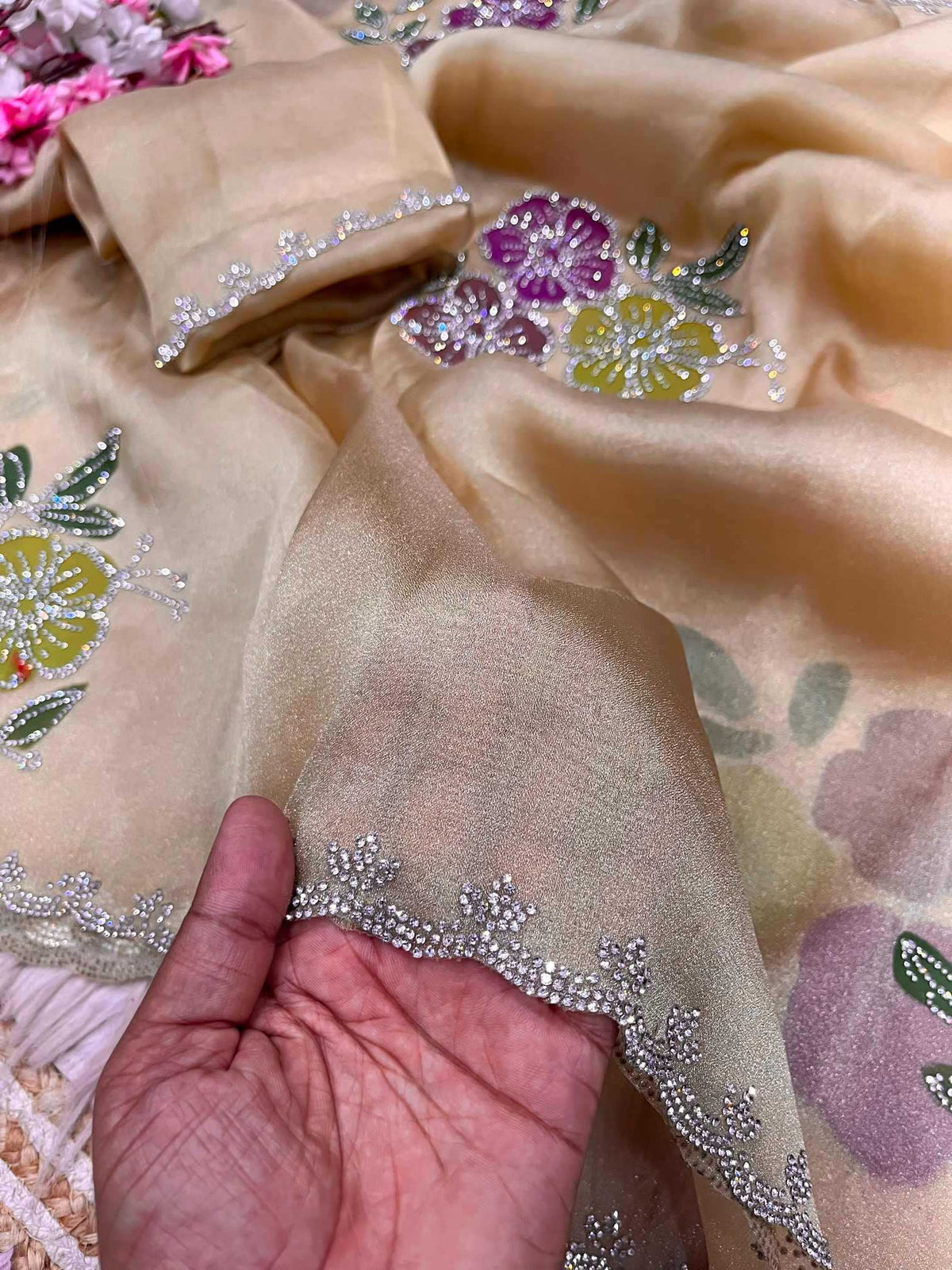 Harika Tissue Silk Printed Saree